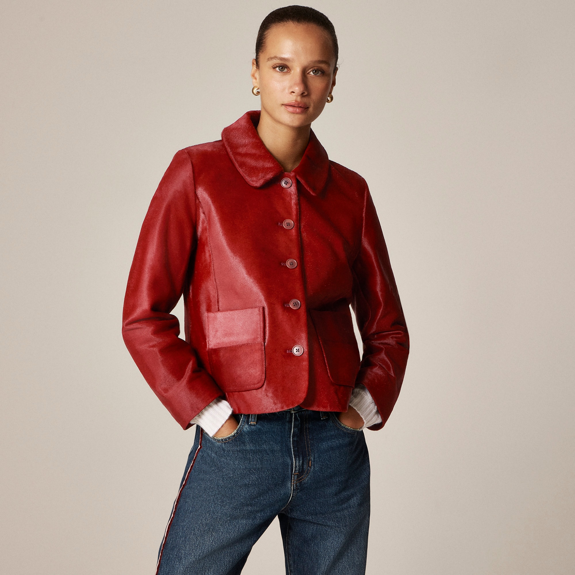 Collection lady jacket in pony hair