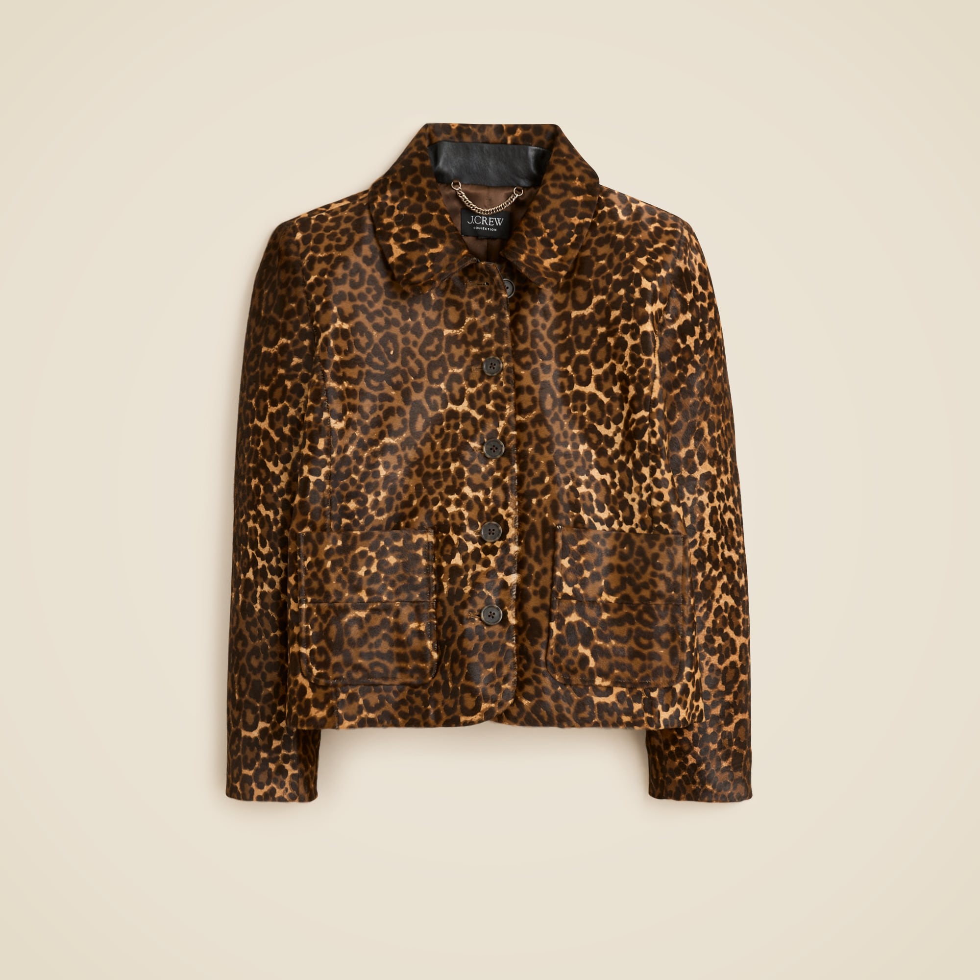  Collection lady jacket in leopard-print calf hair