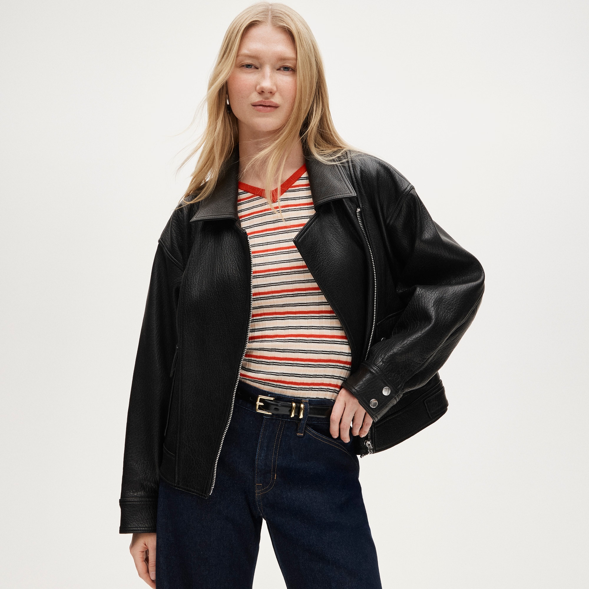Collection Leather Motorcycle Jacket For Women | J.Crew
