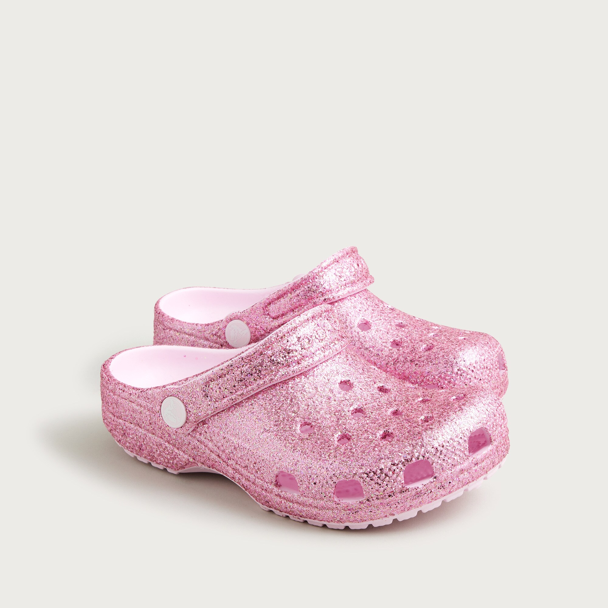 girls Crocs&trade; kids' classic chunky glitter clogs