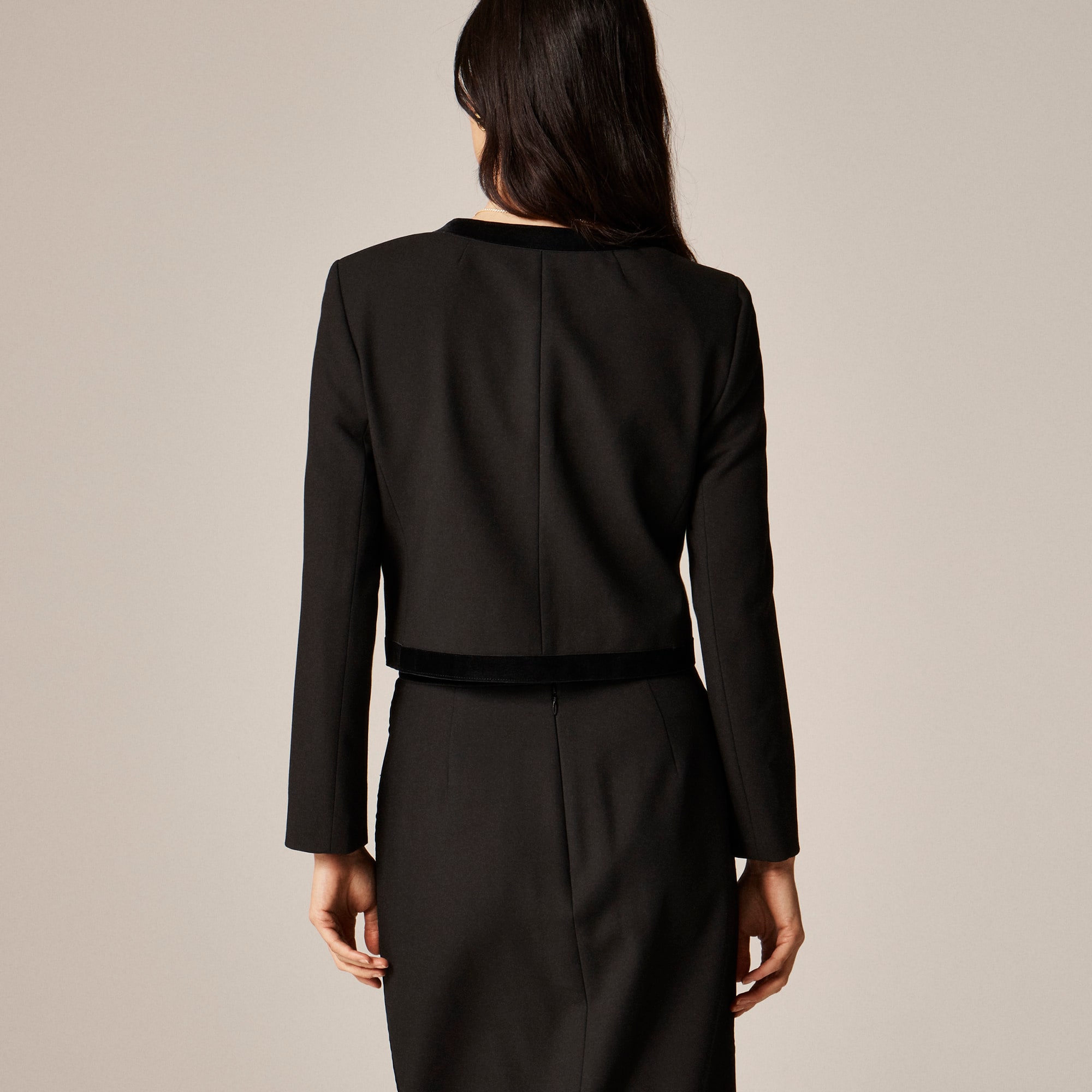 Bow lady jacket in four-season stretch