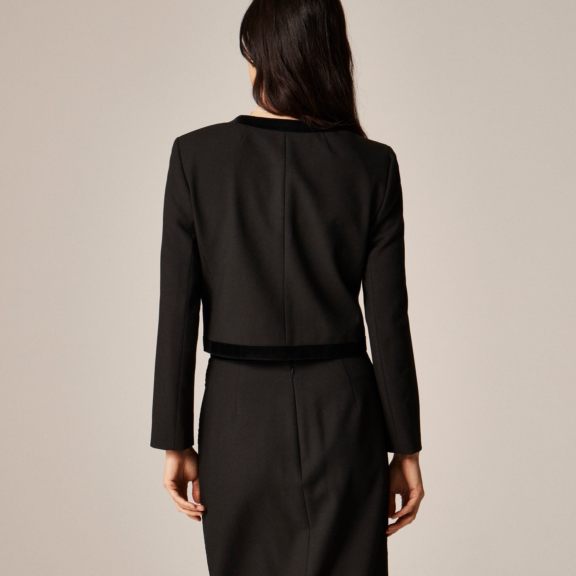 Bow lady jacket in four-season stretch