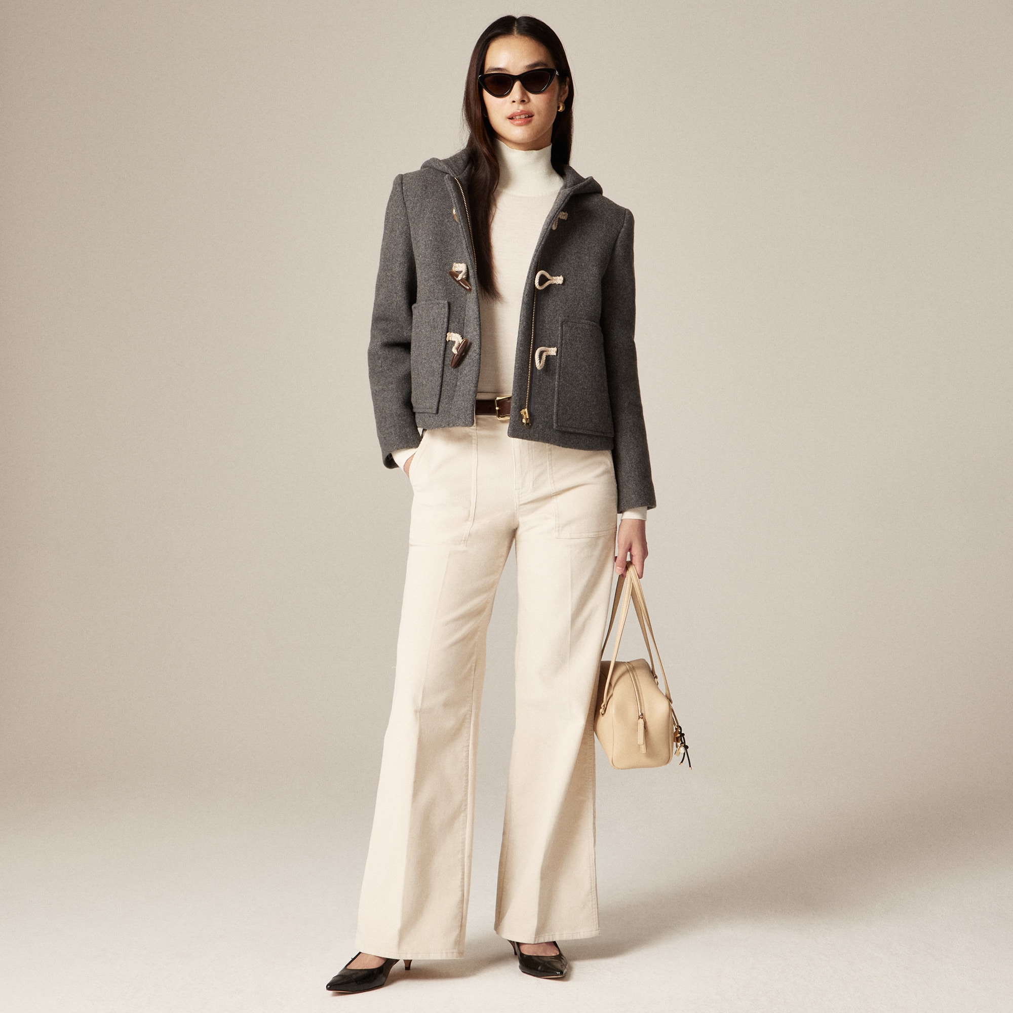 womens Camp-pocket wide-leg pant in stretch corduroy