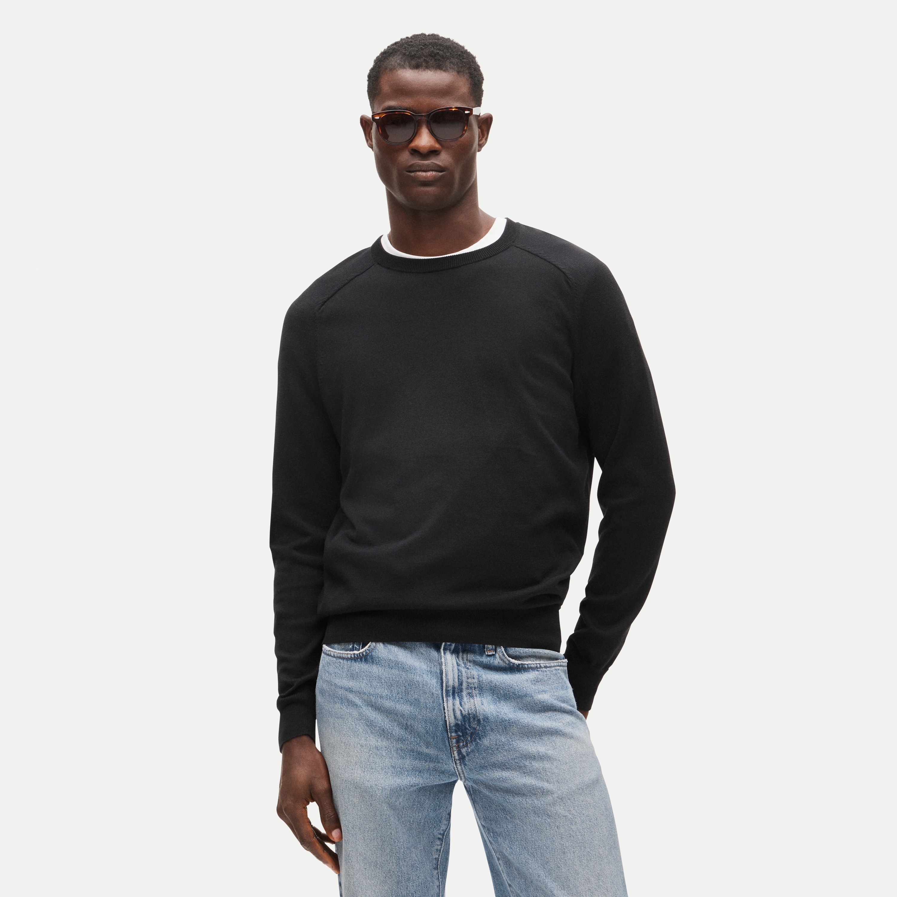 Pima cotton crewneck sweater