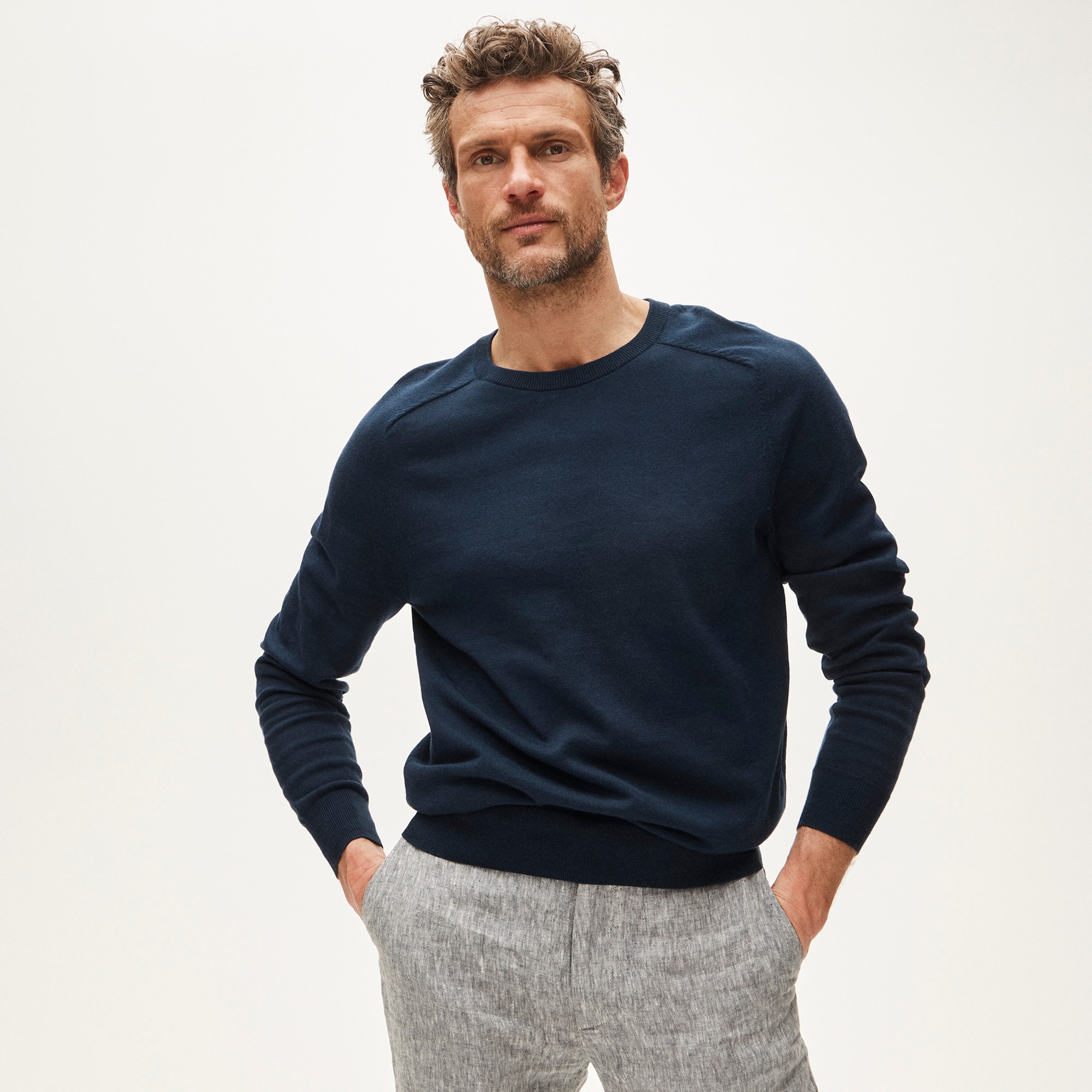 Pima cotton crewneck sweater