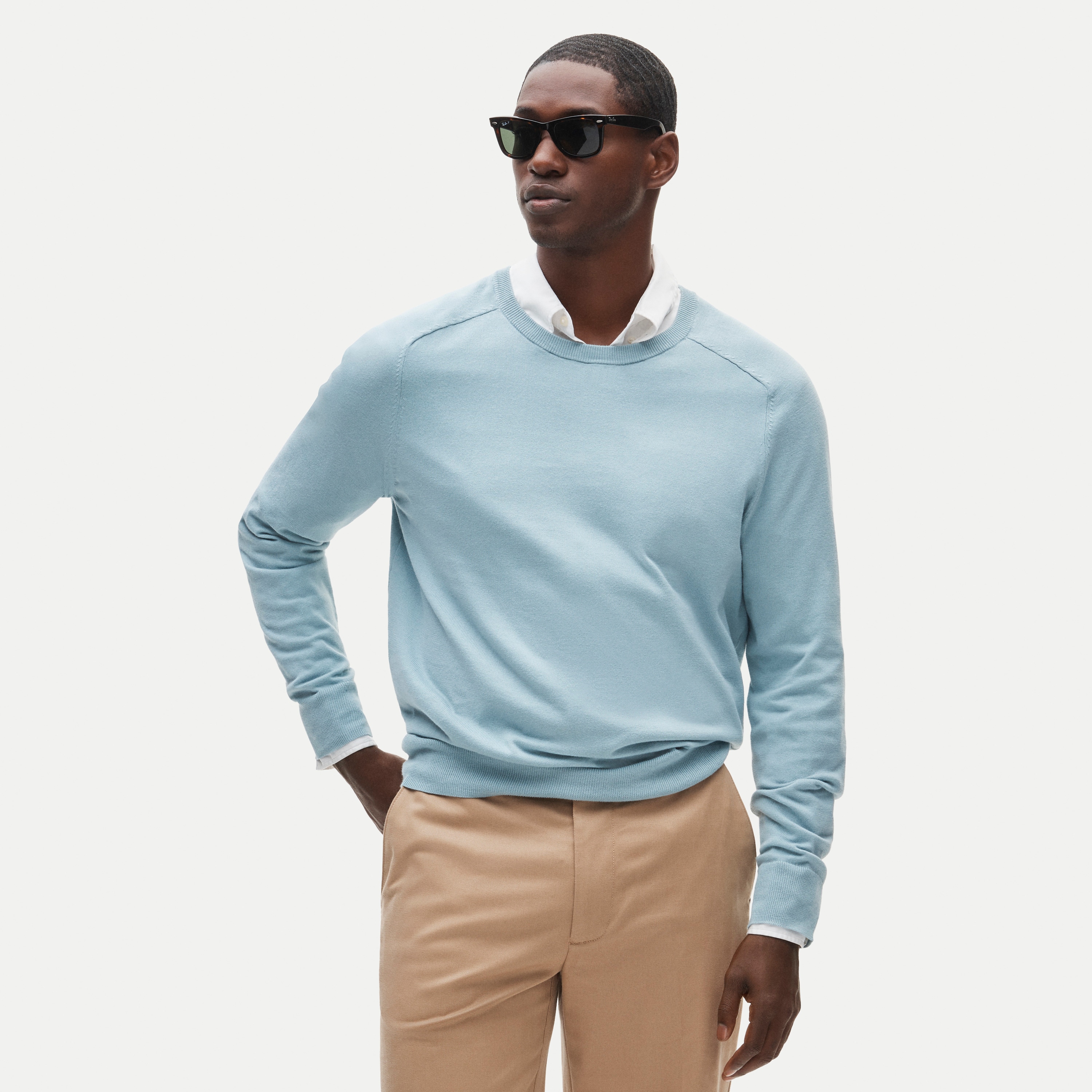 Pima cotton crewneck sweater