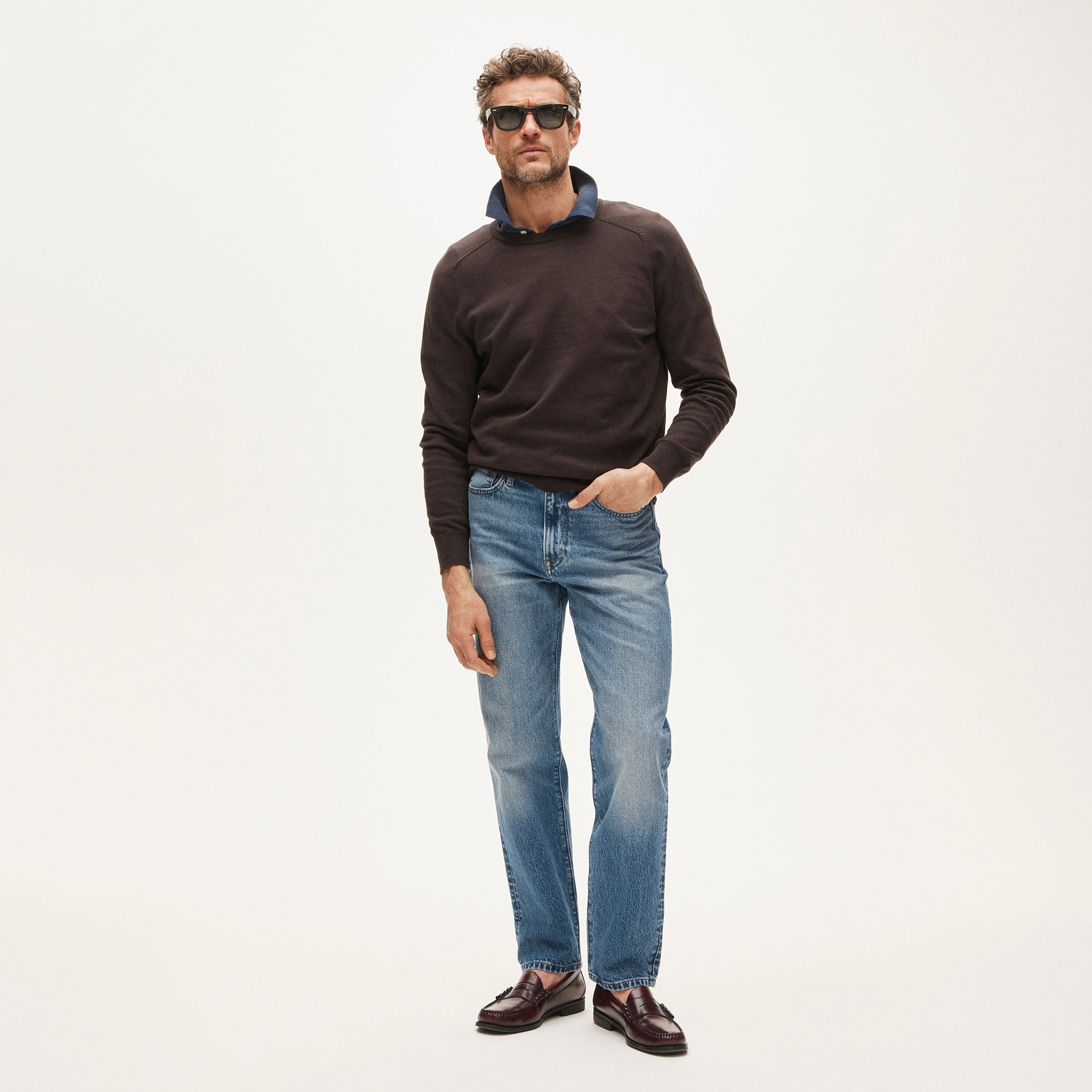 Pima cotton crewneck sweater