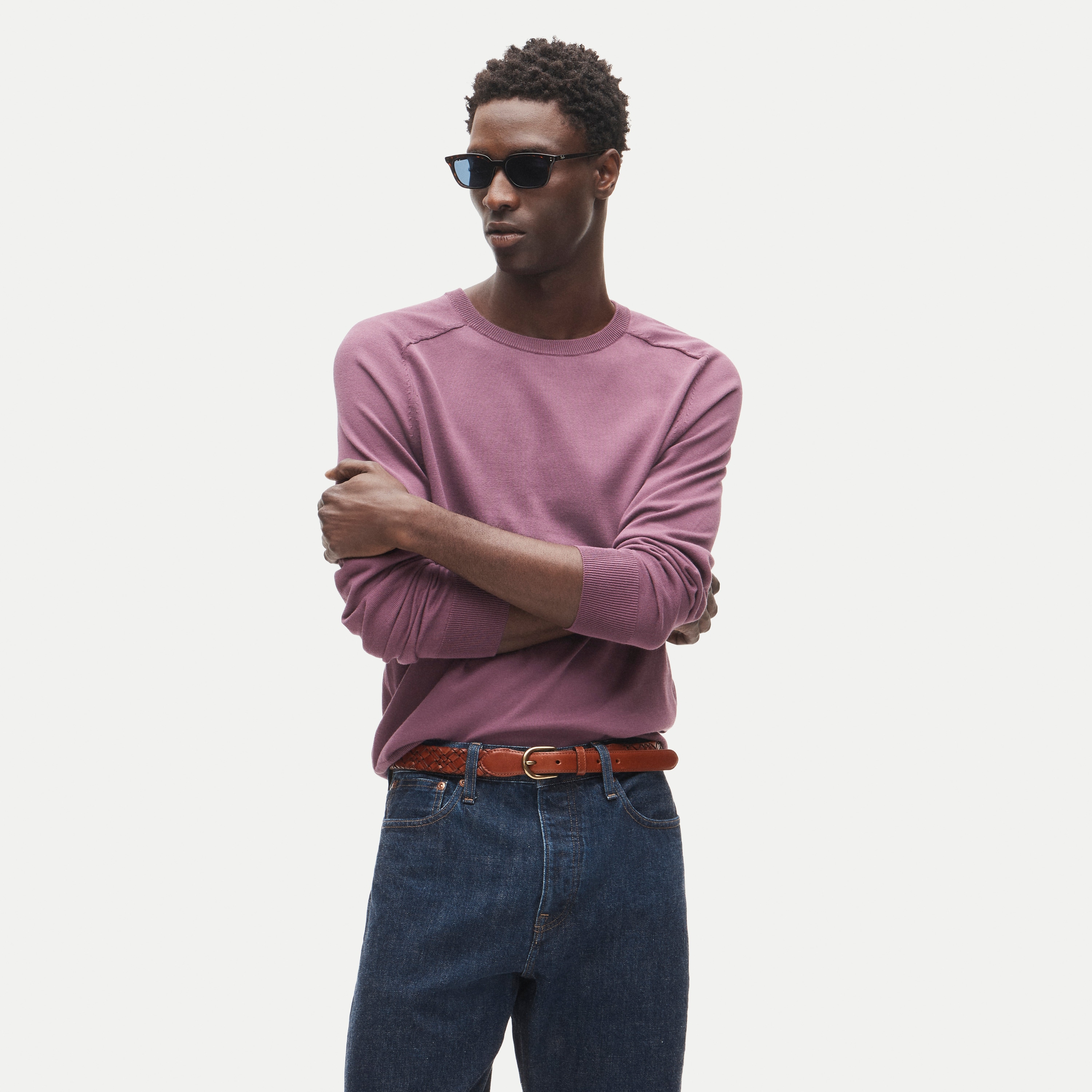 Pima cotton crewneck sweater