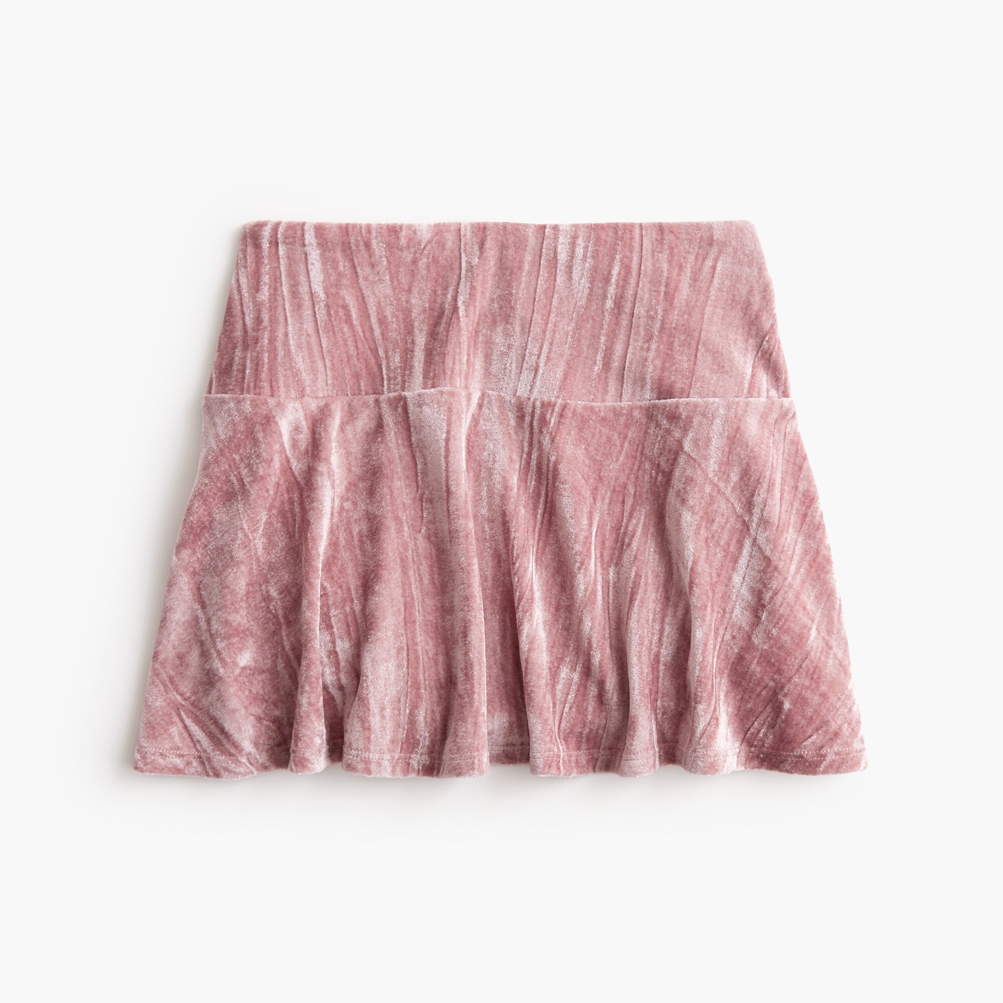 Girls' crushed velvet skirt