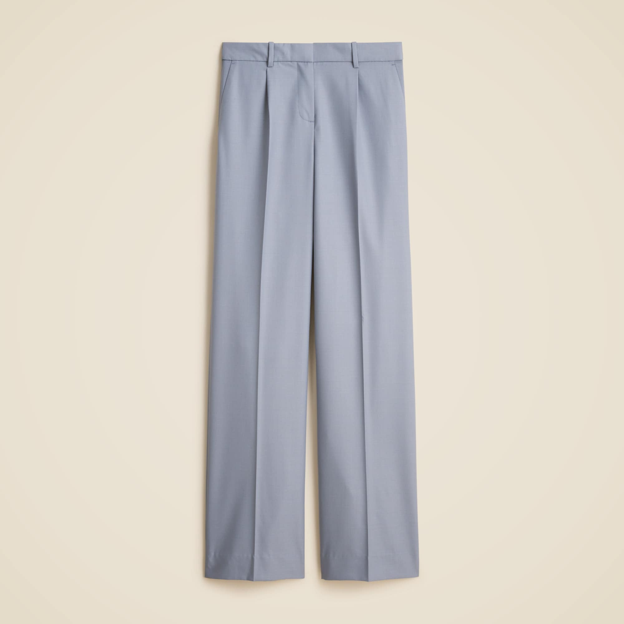 Relaxed-fit pleated pant in wool blend