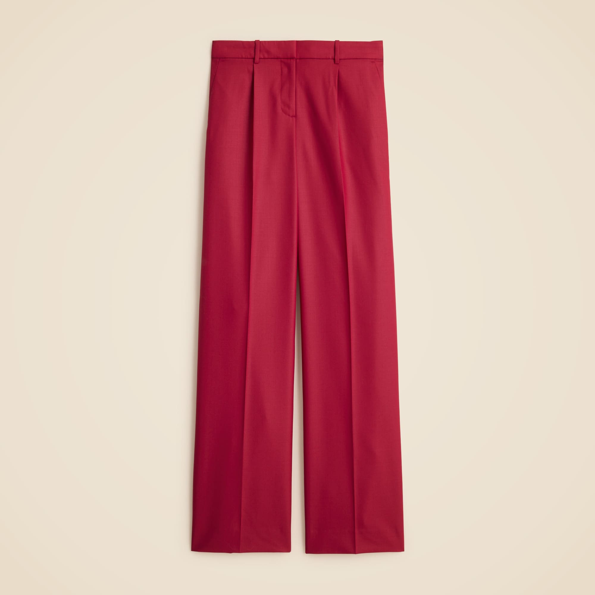 Relaxed-fit pleated pant in wool blend