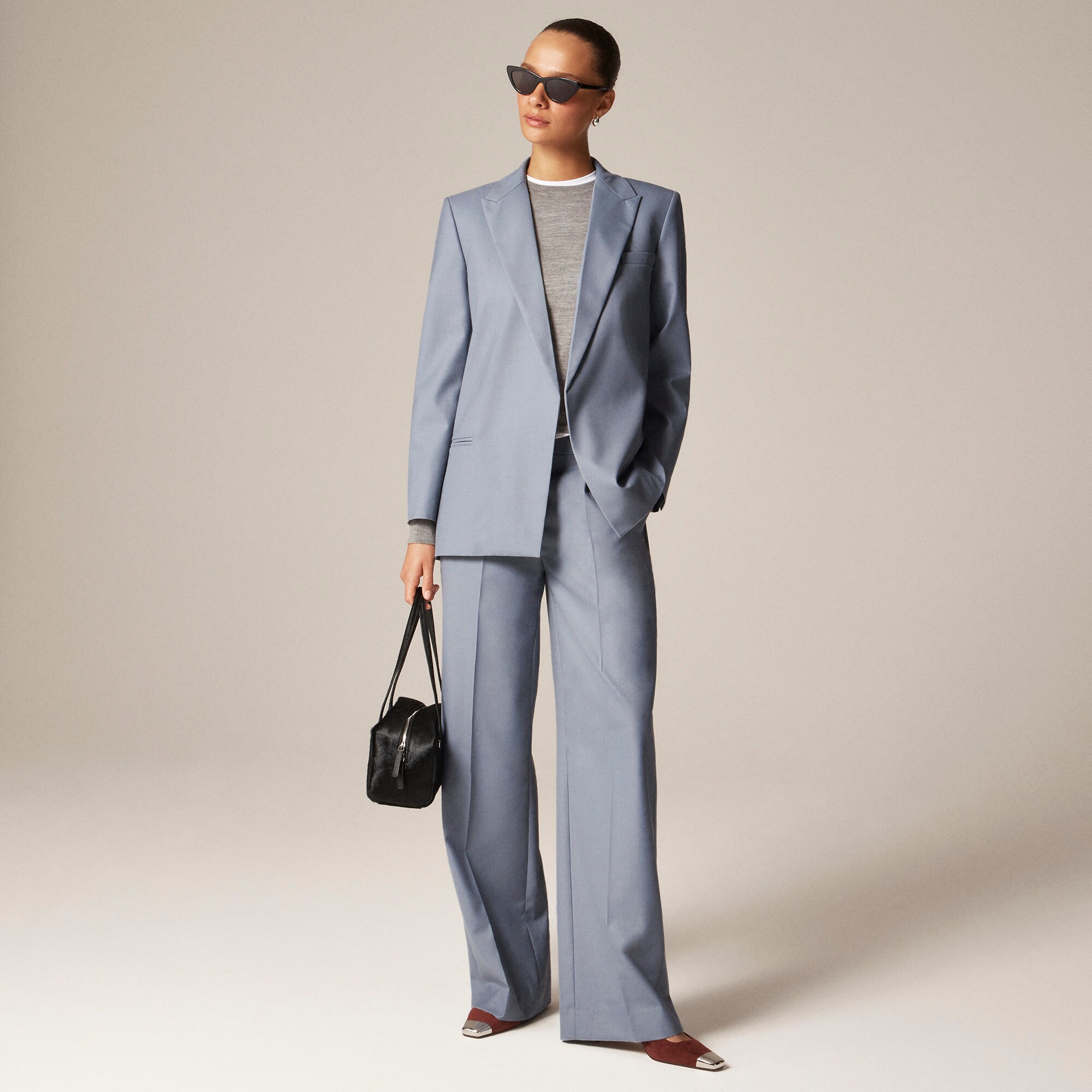 Oversized blazer in wool blend