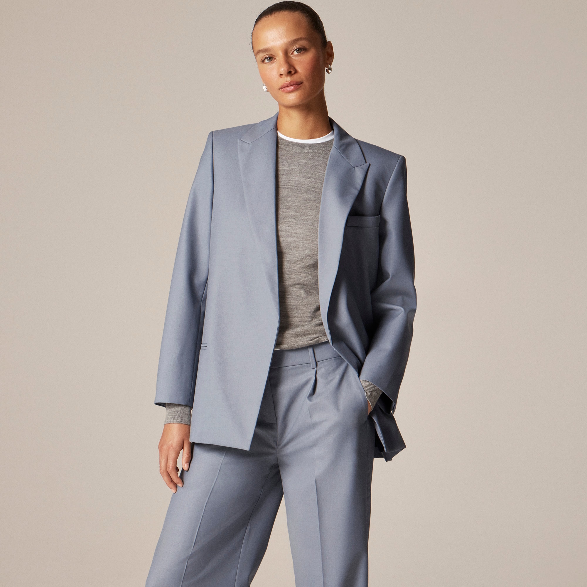  Oversized blazer in wool blend