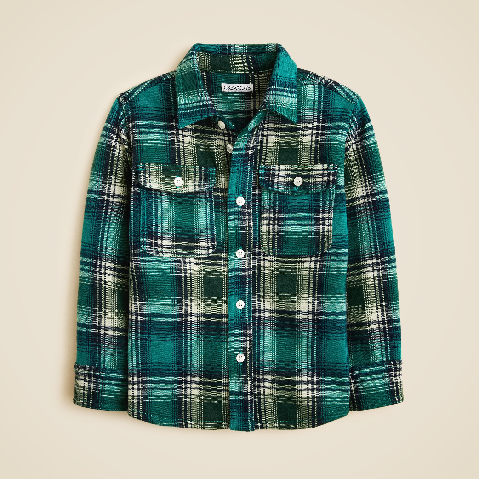  Kids' heavyweight Seaboard soft-knit shirt in plaid