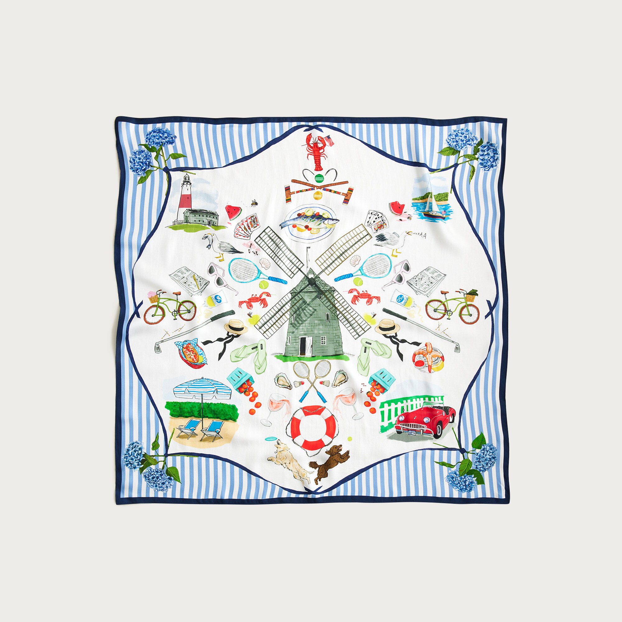 Limited-edition Hamptons Oversized Silk Bandana For Women | J.Crew