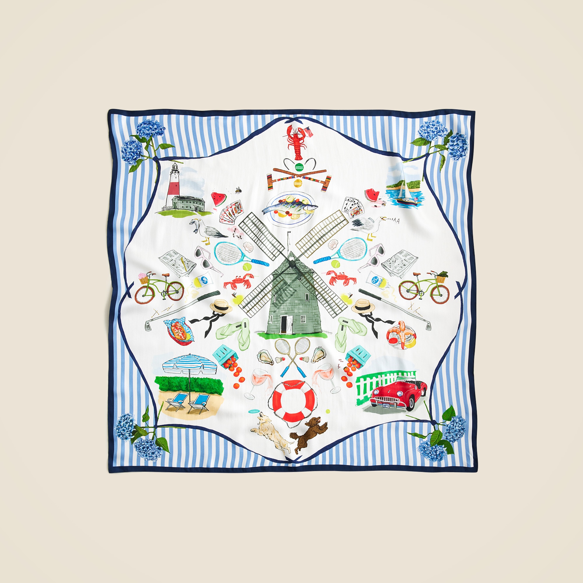 Limited-edition Hamptons oversized silk bandana