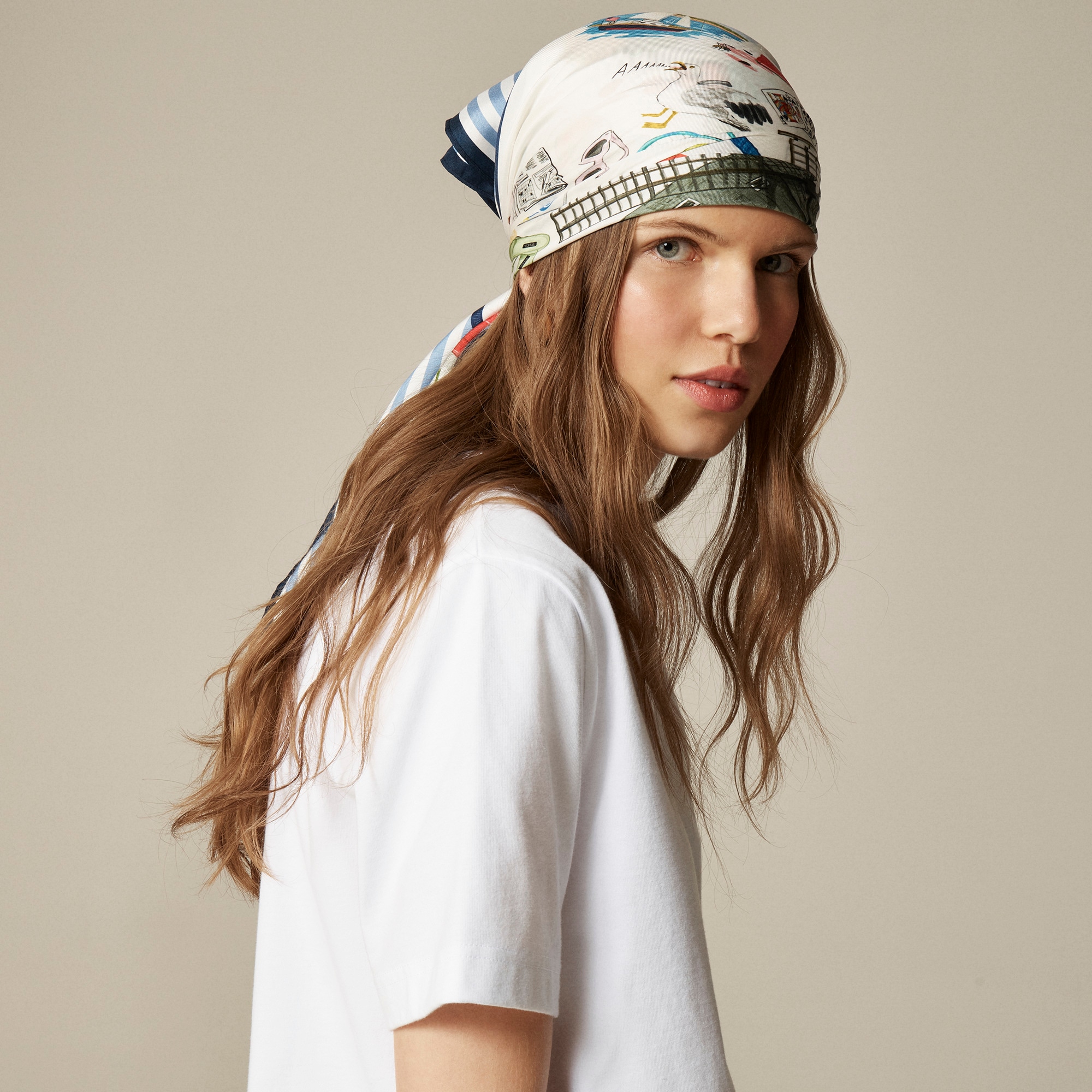 womens Limited-edition Hamptons oversized silk bandana