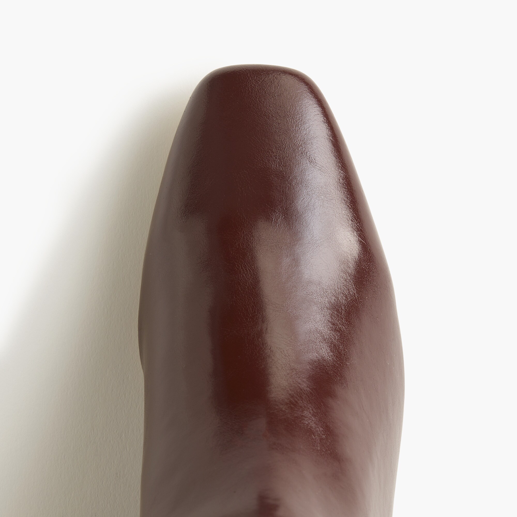 Square-toe tall leather boots