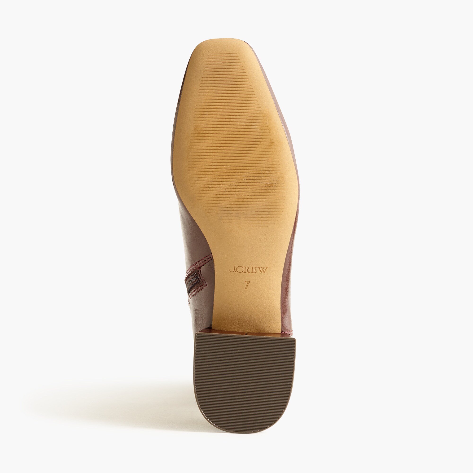 Square-toe tall leather boots