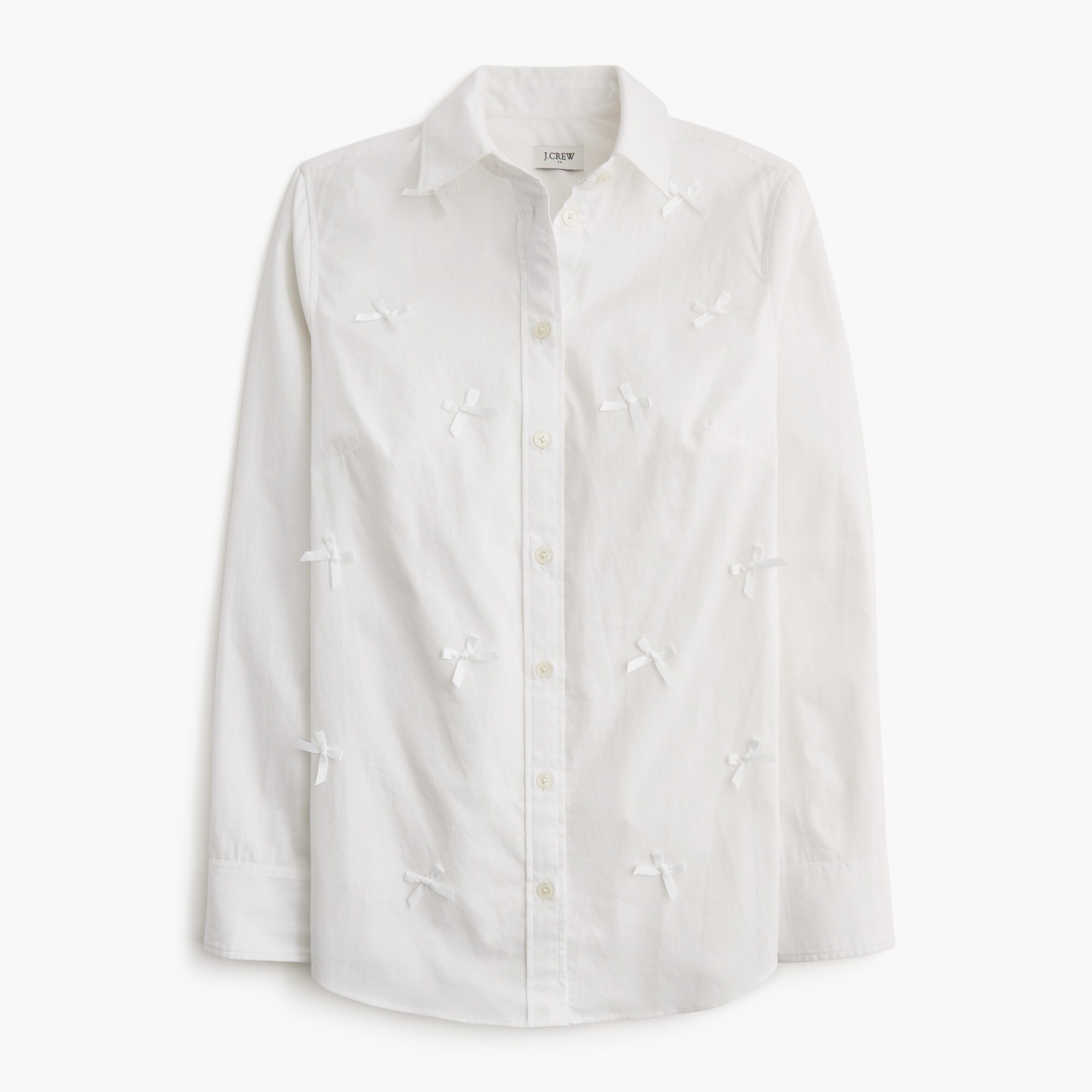 Bow button-up shirt