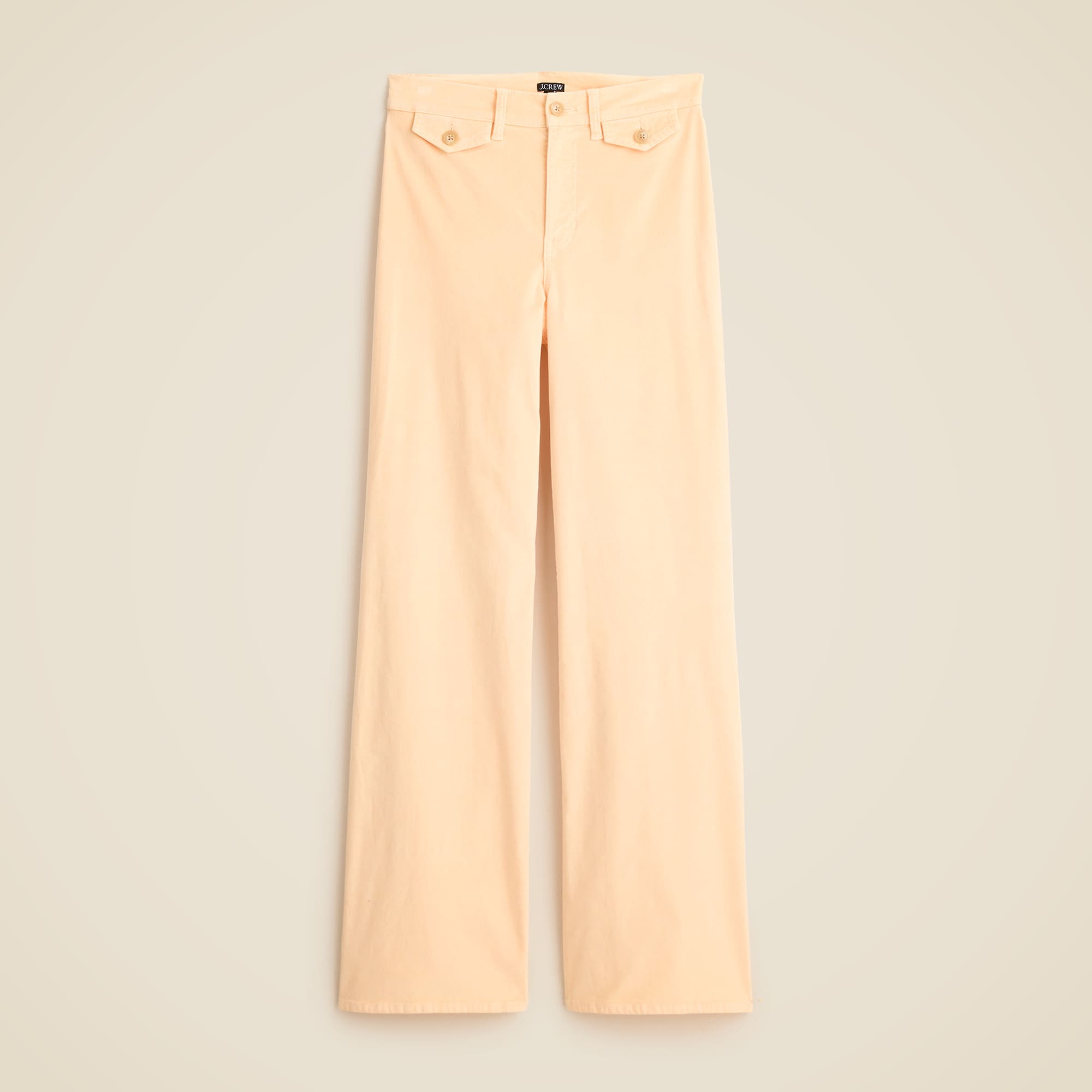  Wide-leg trouser in washed velvet