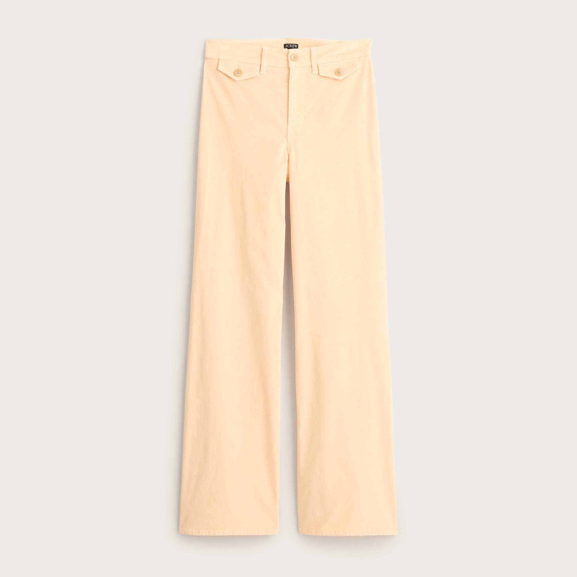 Wide-leg trouser in washed velvet