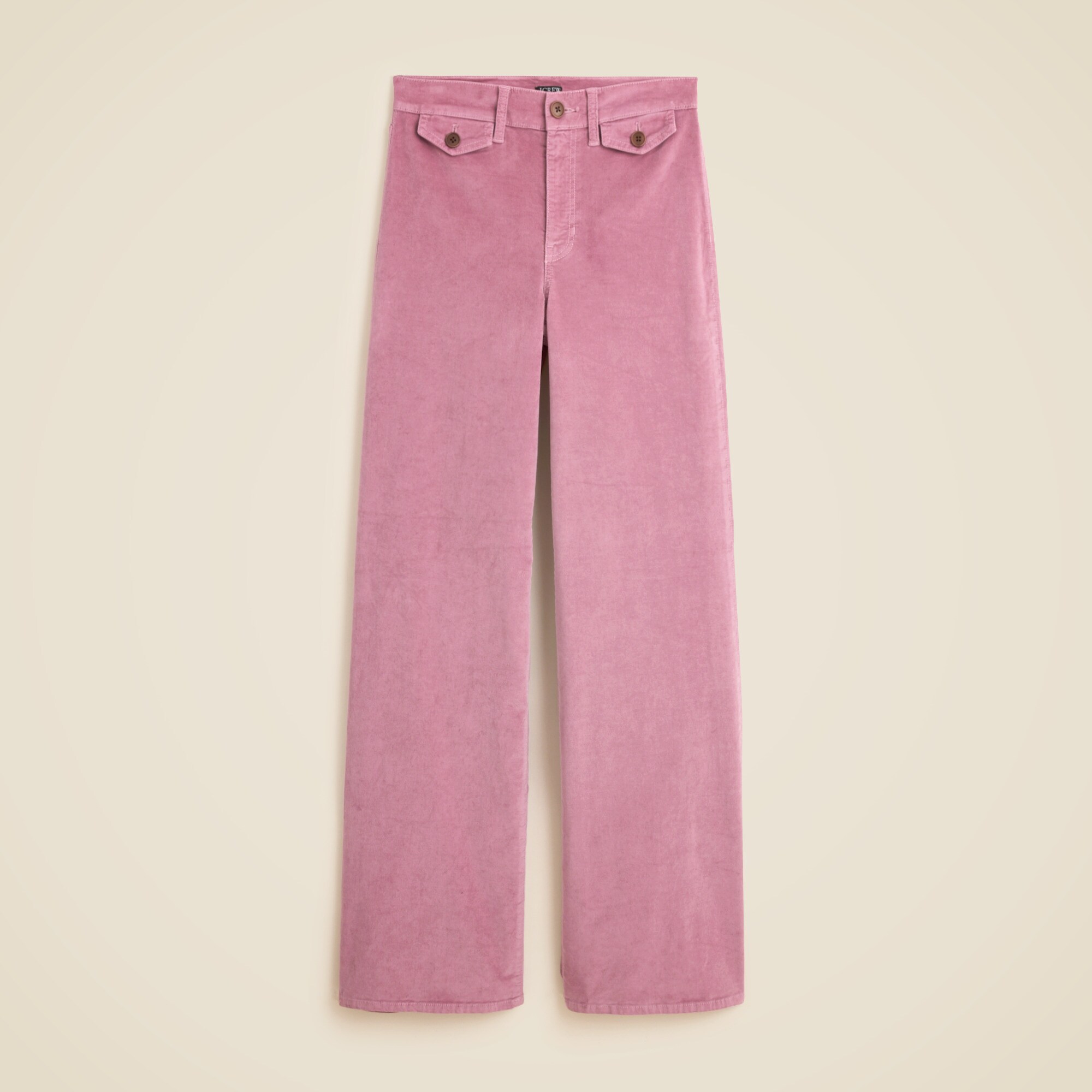  Wide-leg trouser in washed velvet