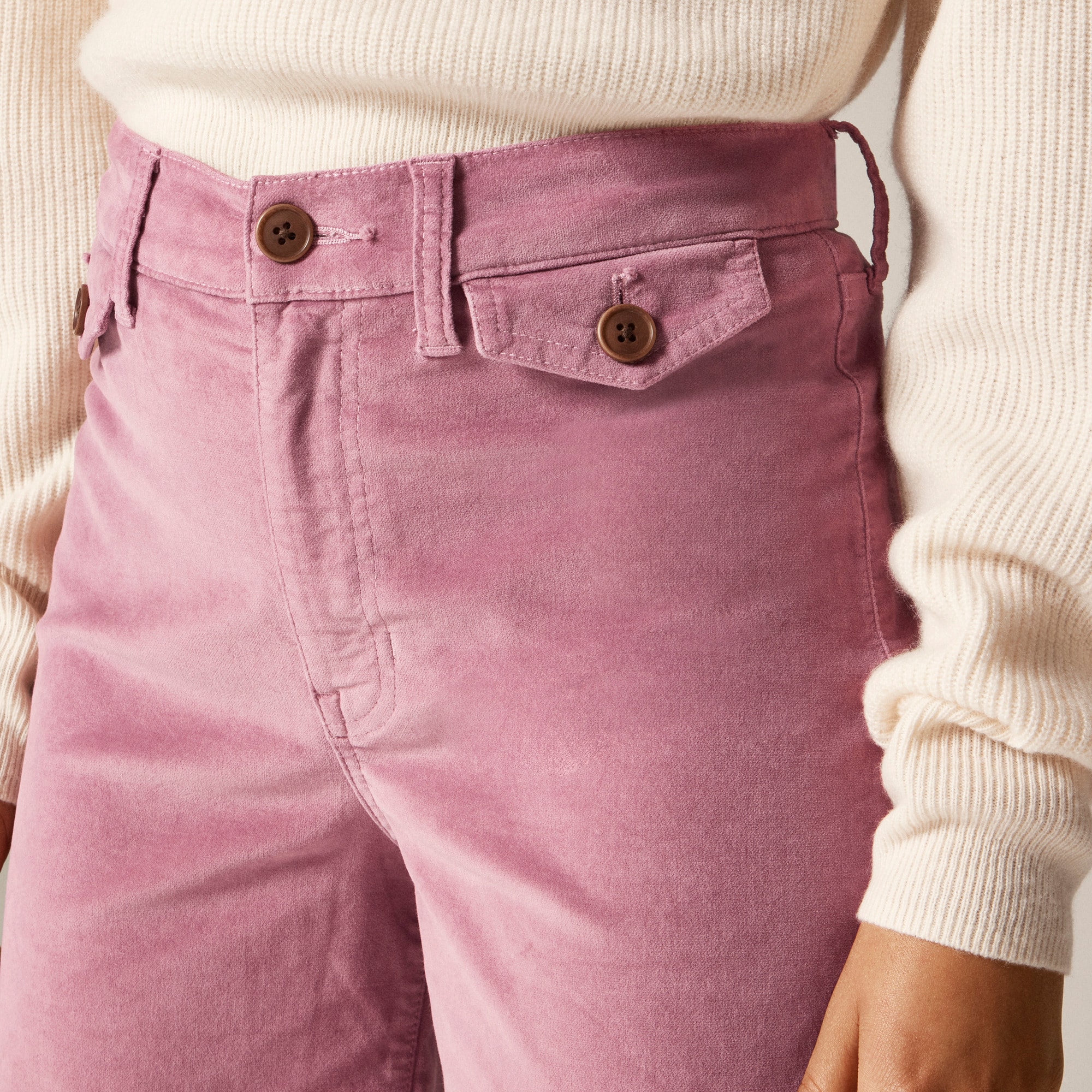 Wide-leg trouser in washed velvet - image 5