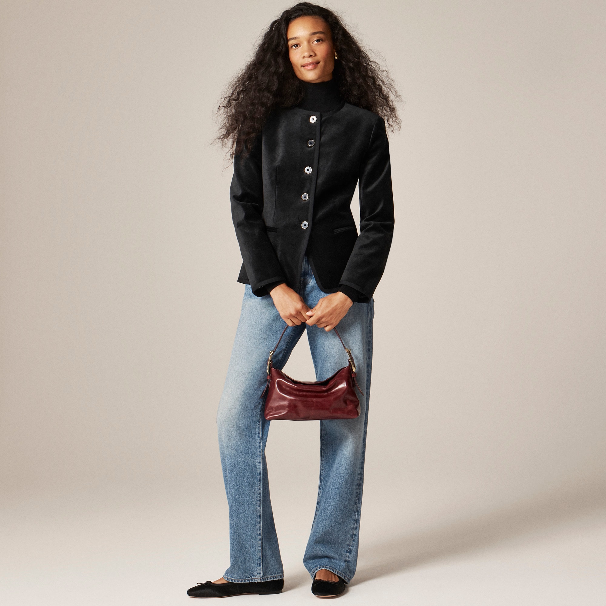 Cora Lady Jacket In Velvet For Women | J.Crew