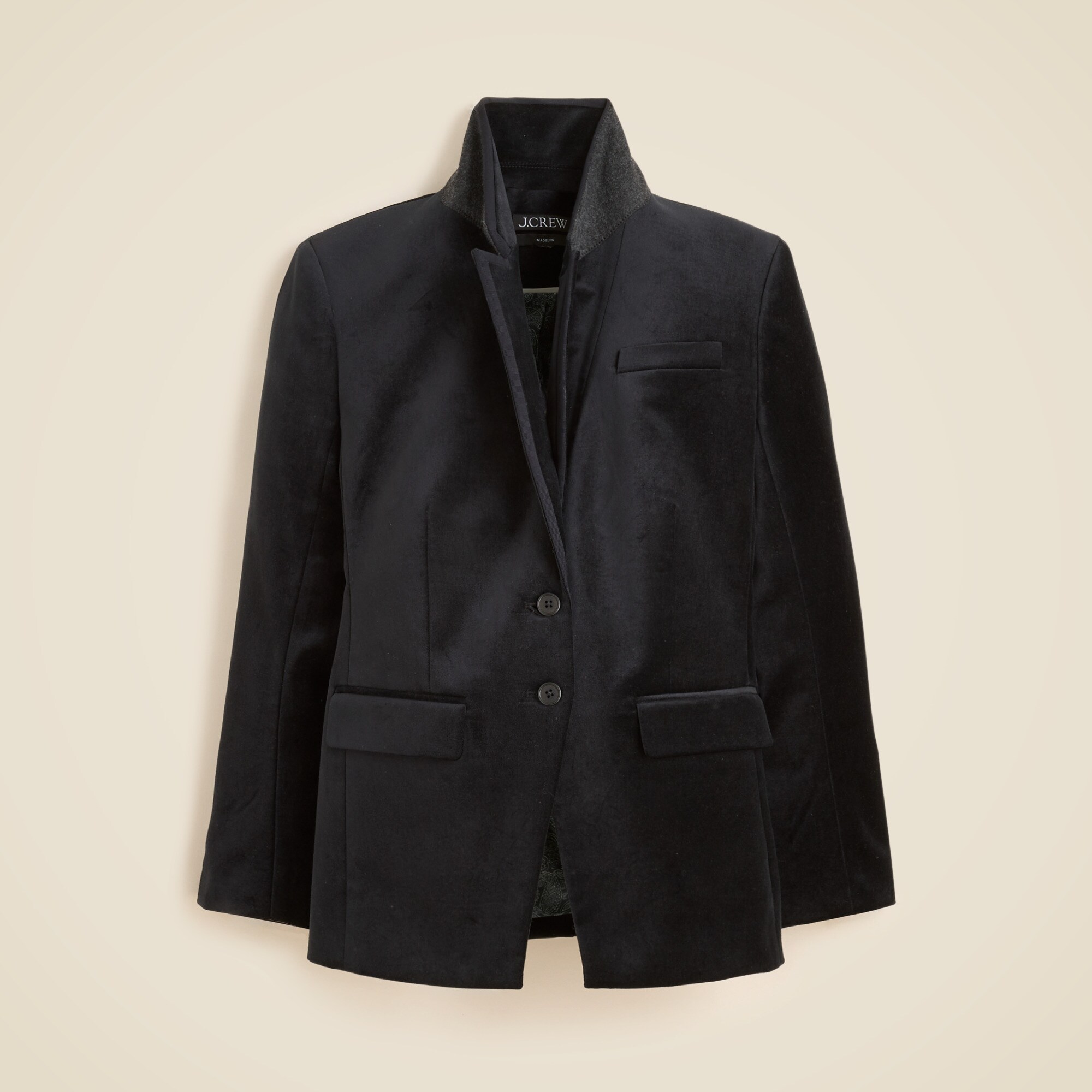 Blazer Oversize J.Crew En Laine Mélangée Noir - Taille 2, Long, Neuf Avec étiquette !