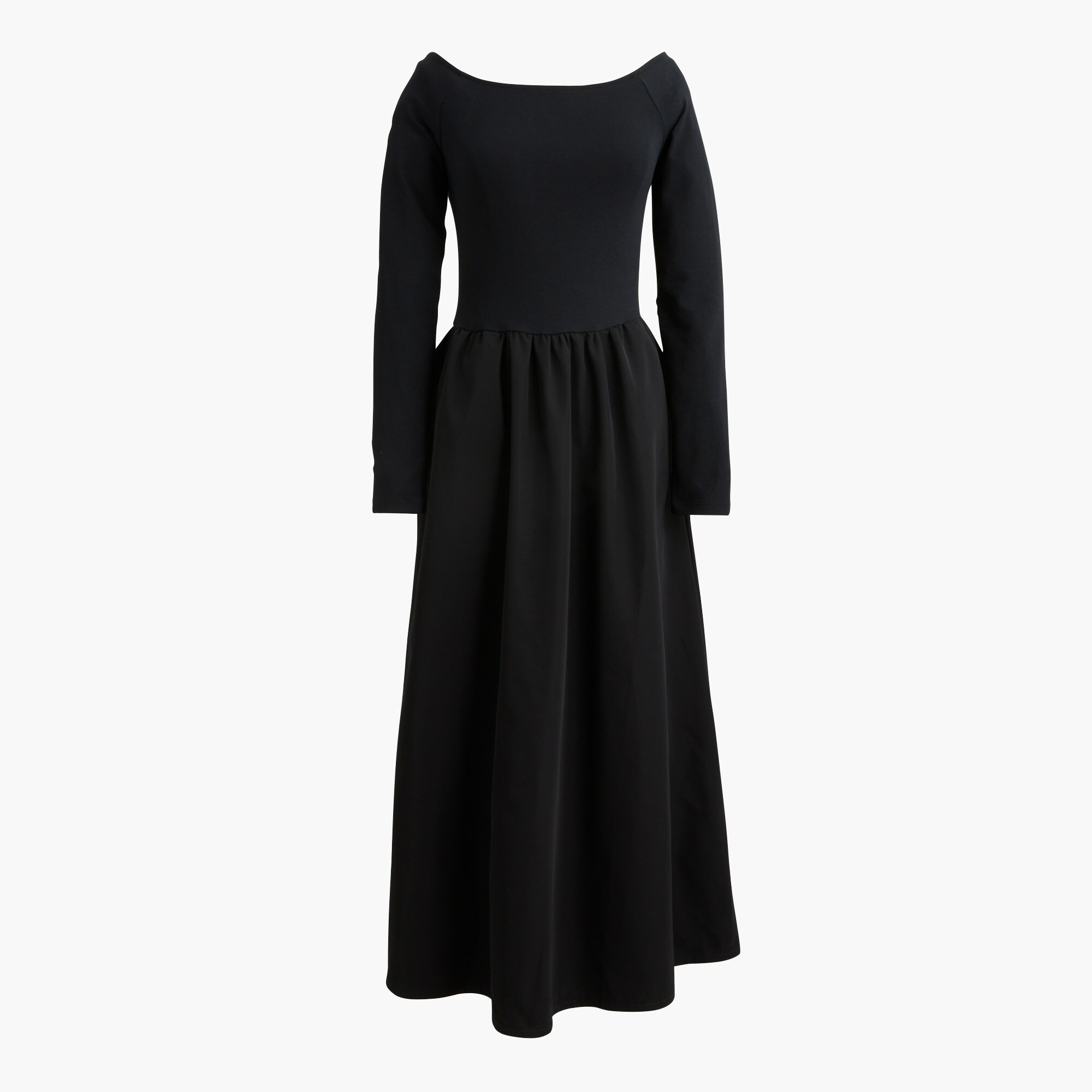 Off-the-shoulder knit mixy dress
