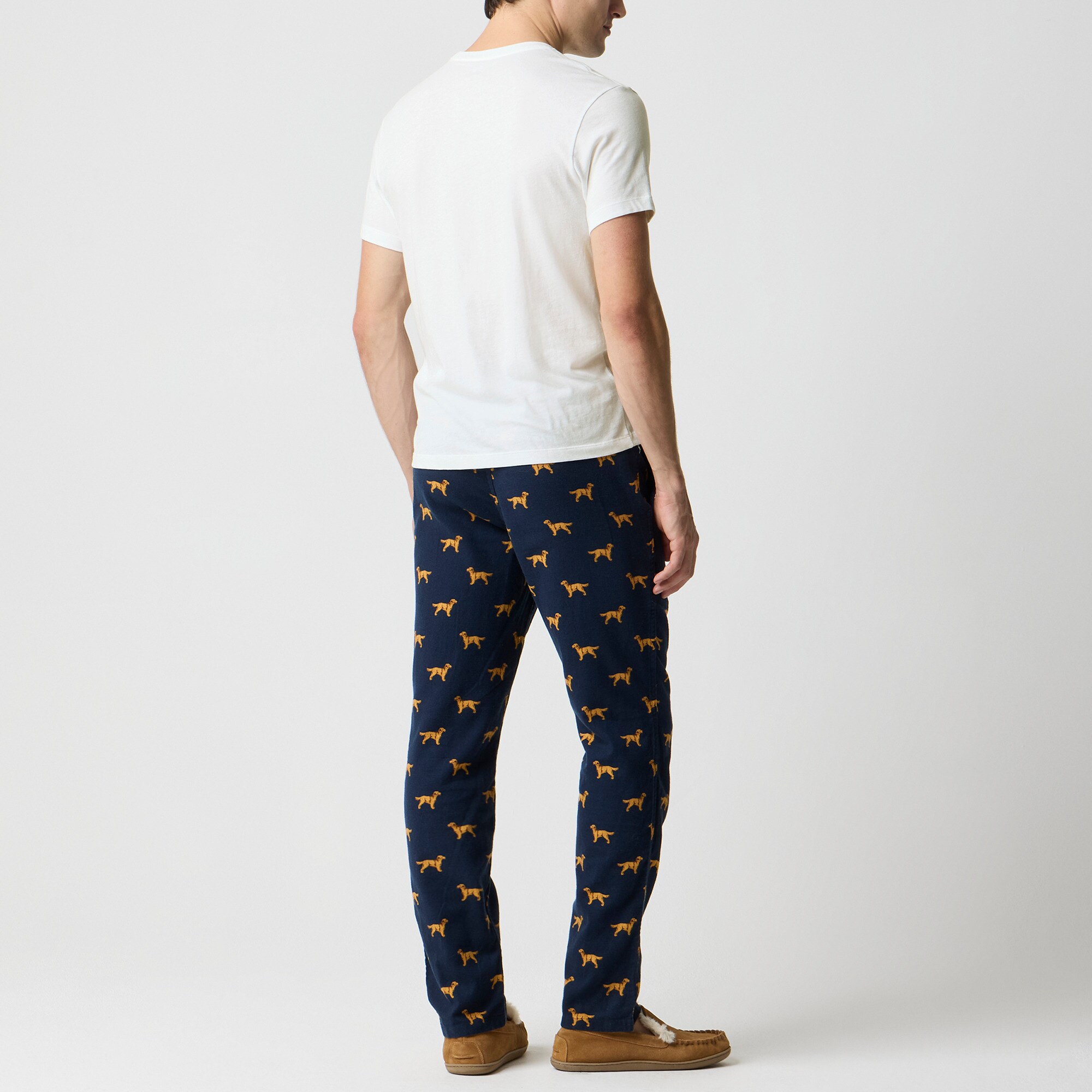 Golden retriever in holiday lights graphic tee