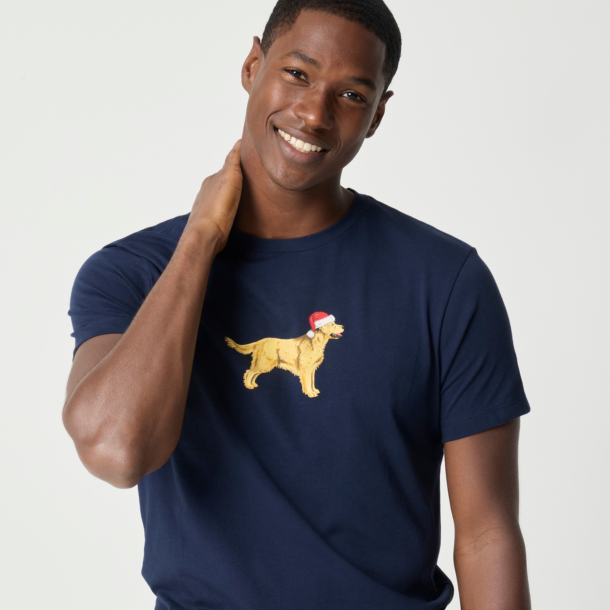 Holiday dog graphic tee