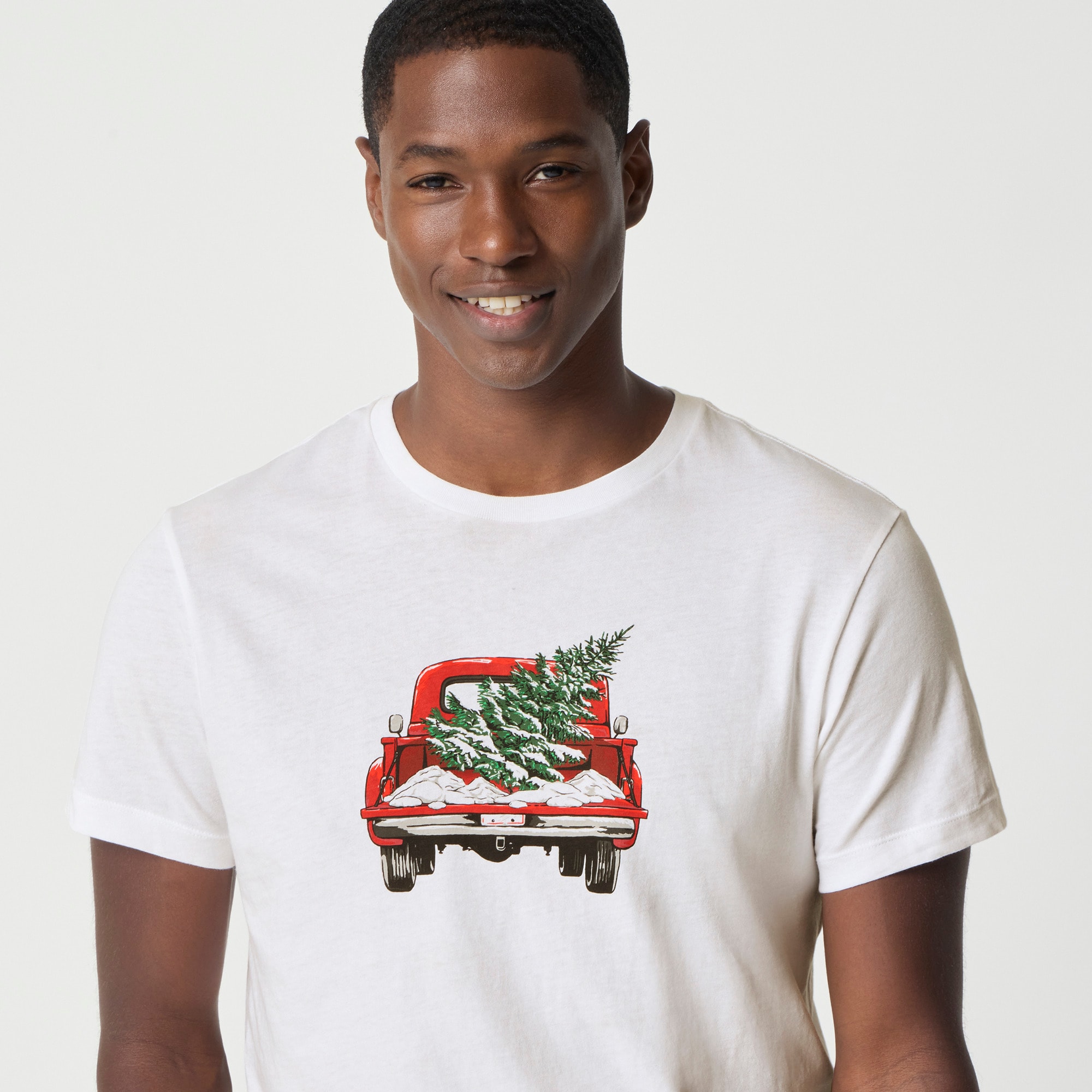Holiday tree and truck graphic tee