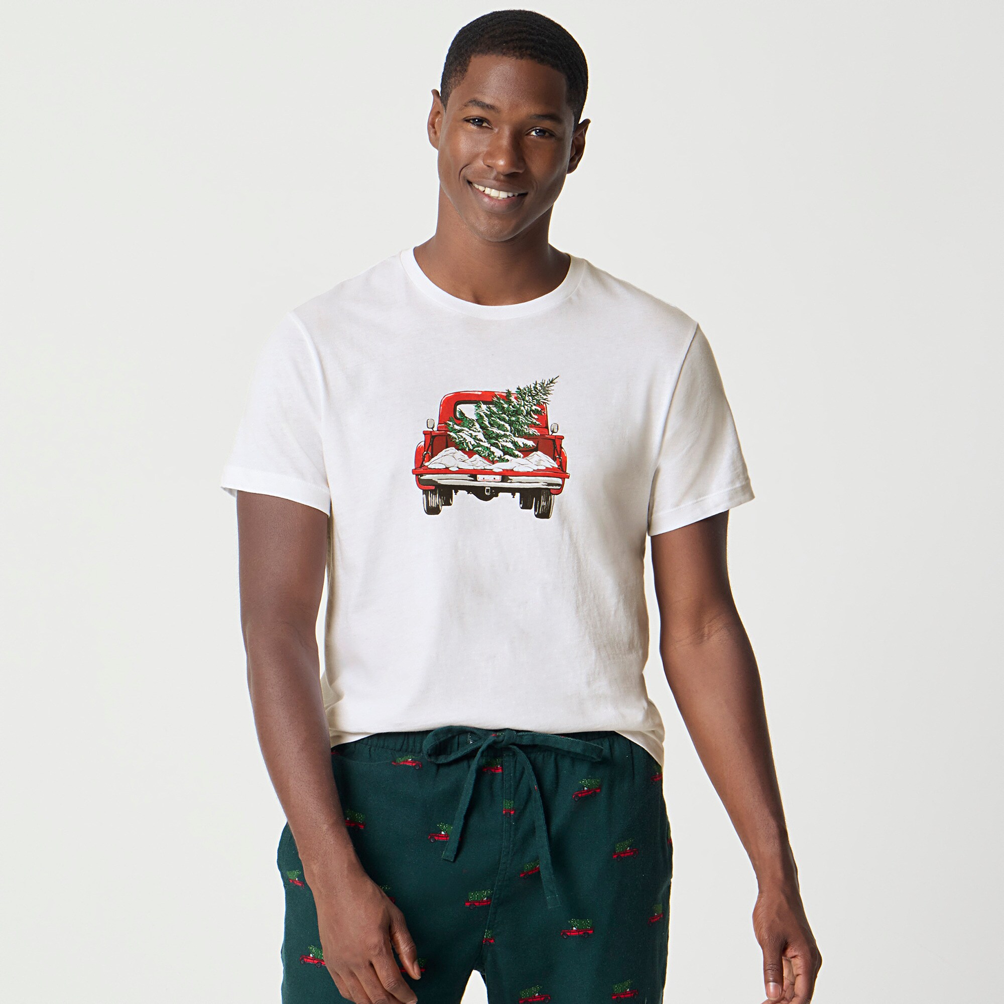 Holiday tree and truck graphic tee
