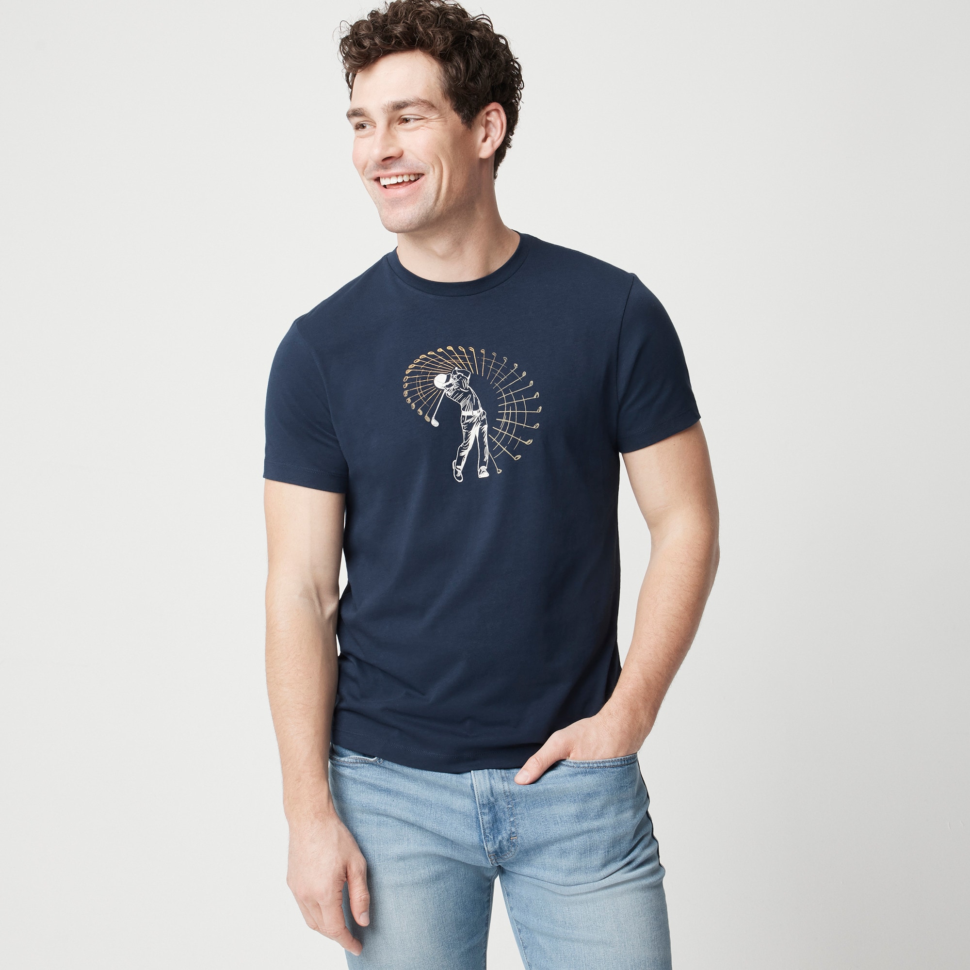 Golf swing graphic tee