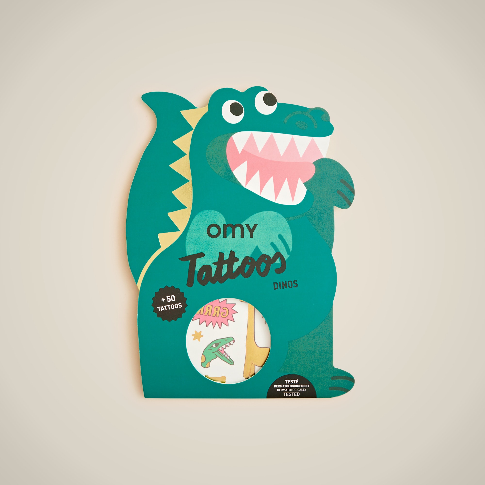 OMY dino temporary tattoos