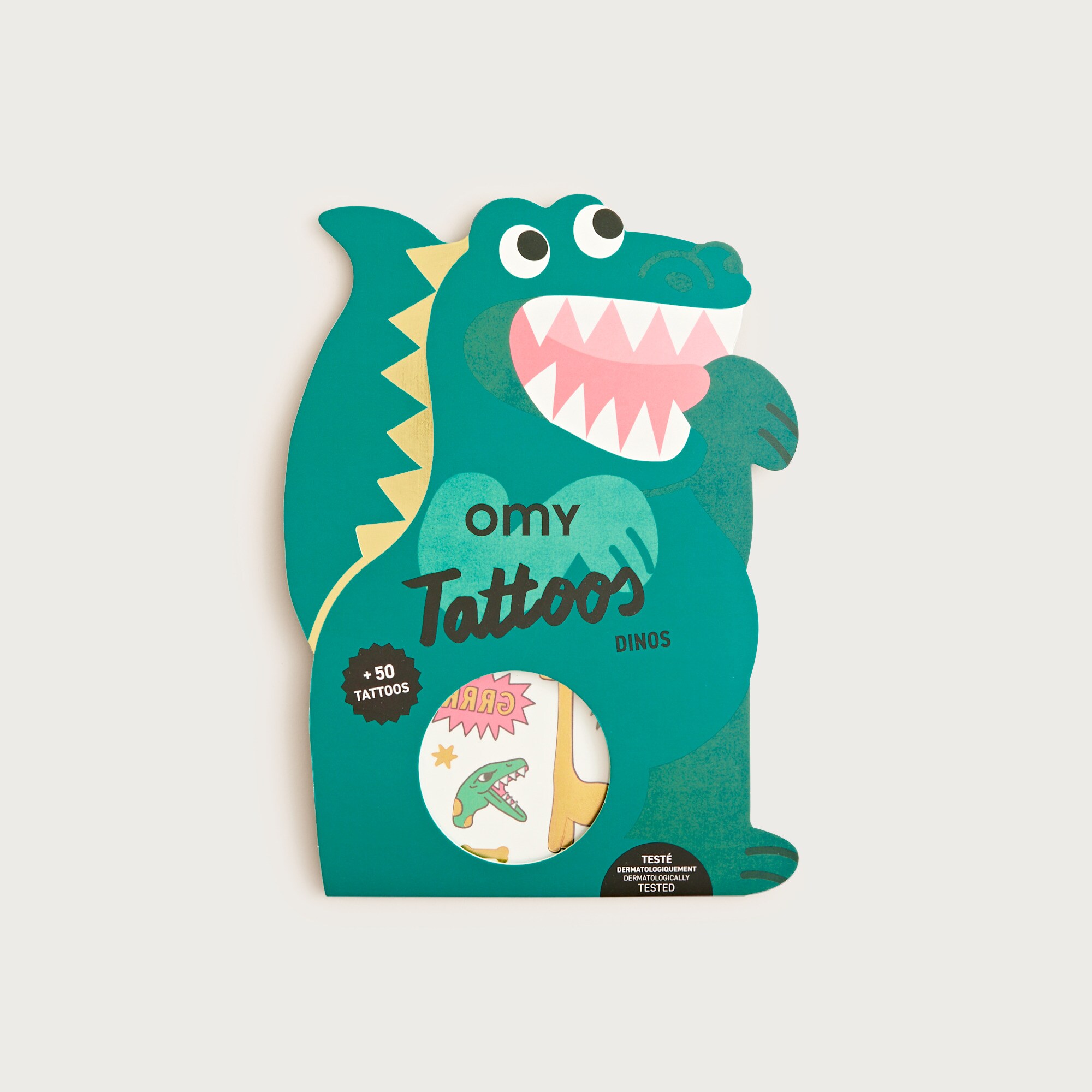 boys OMY dino temporary tattoos