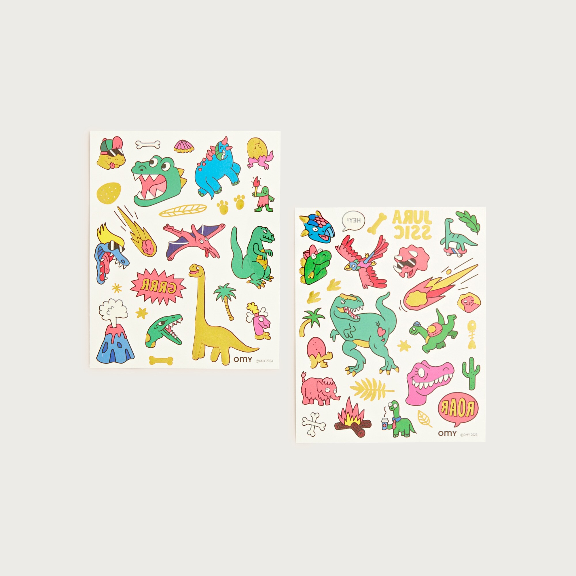 OMY dino temporary tattoos