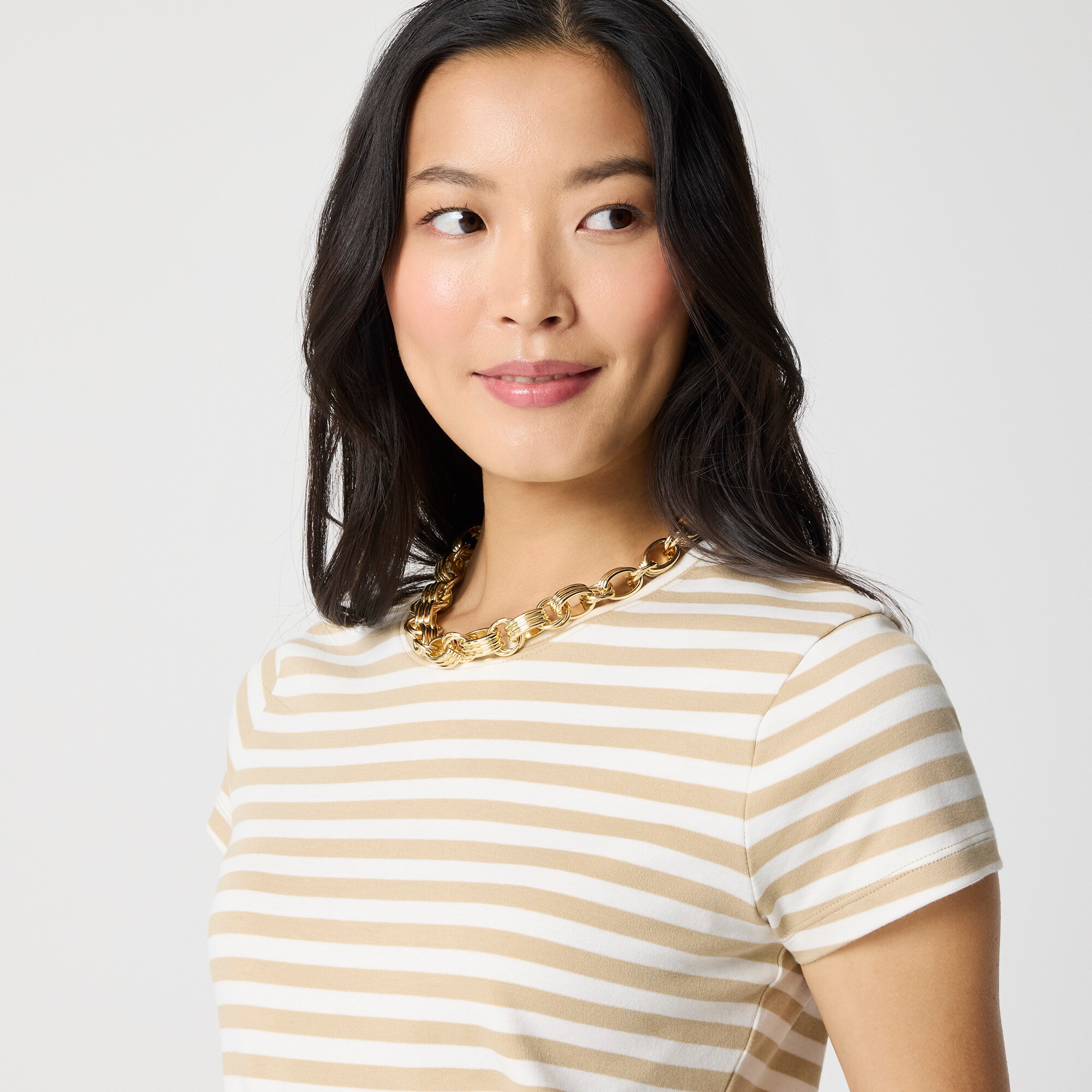 Striped Essential short-sleeve crewneck tee