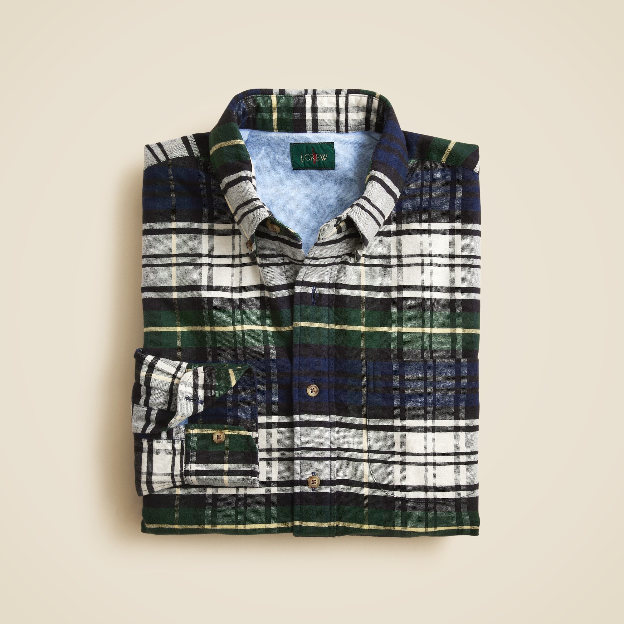 Double-faced Brushed Cotton Oxford Overshirt For Men | J.Crew