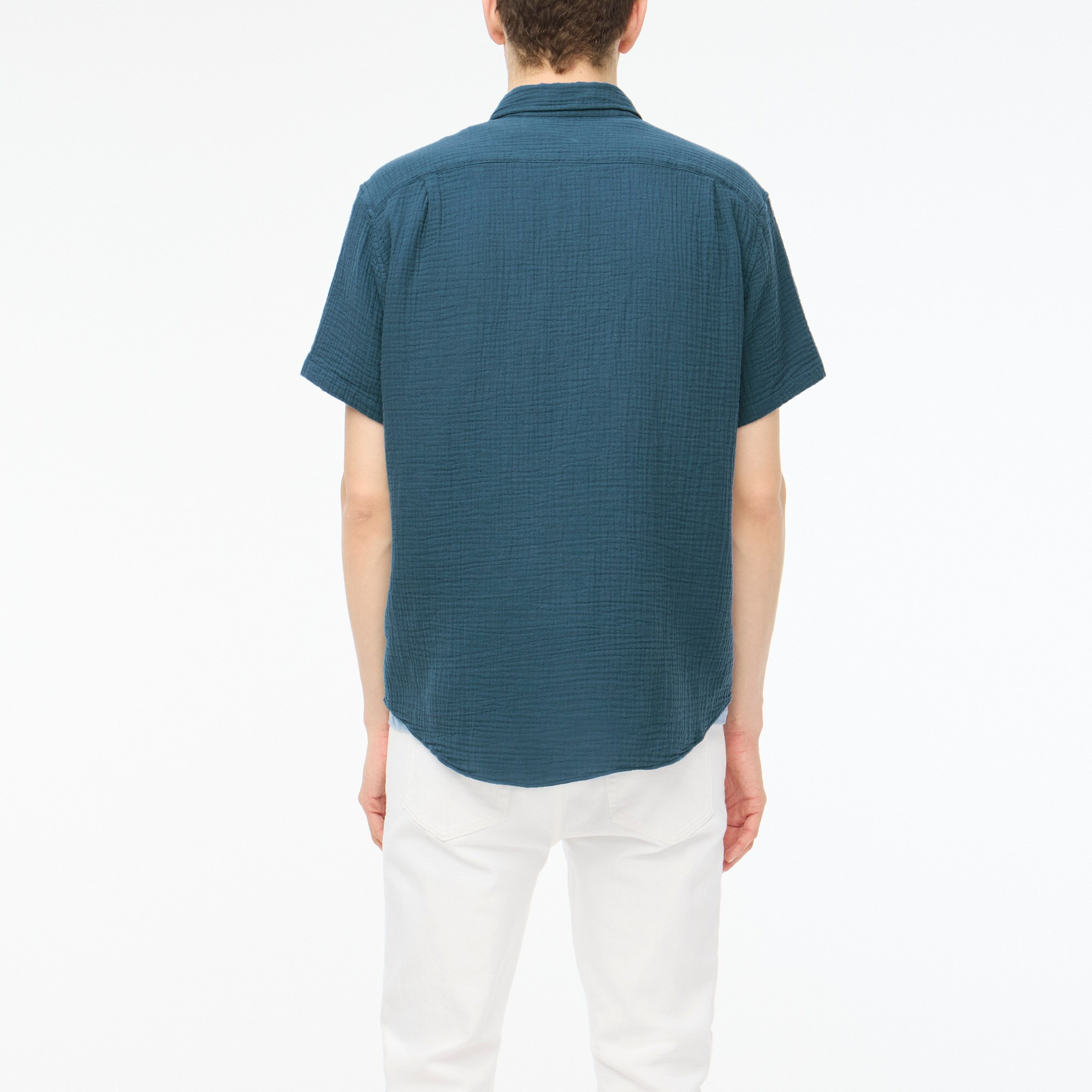 Short-sleeve gauze shirt