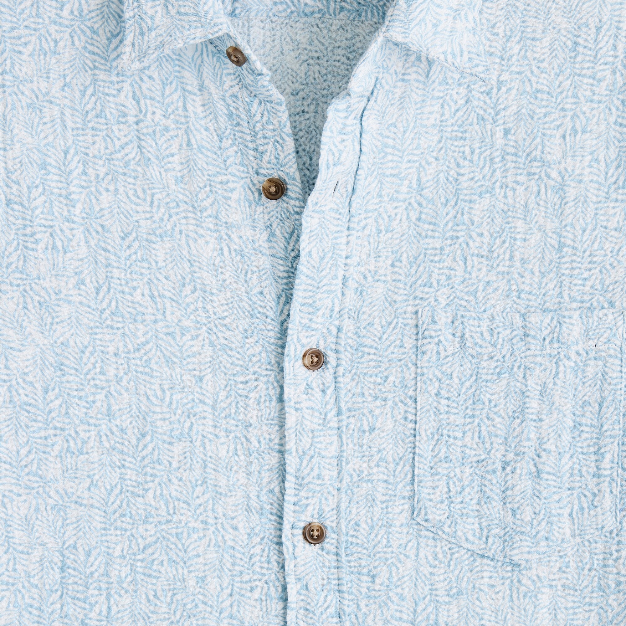 Short-sleeve gauze shirt