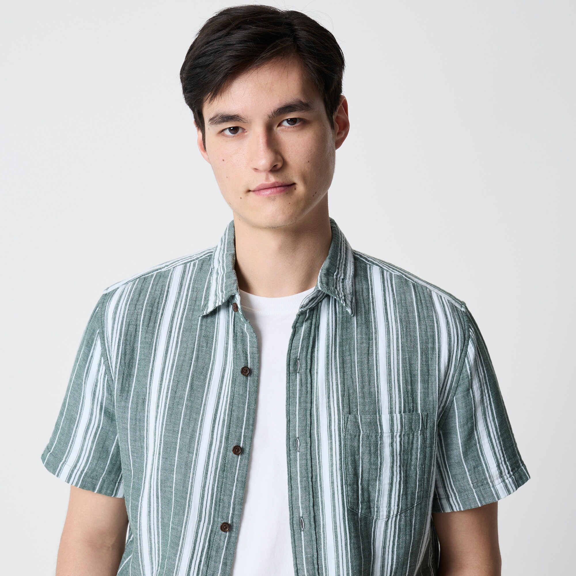 Short-sleeve Gauze Shirt For Men | Factory