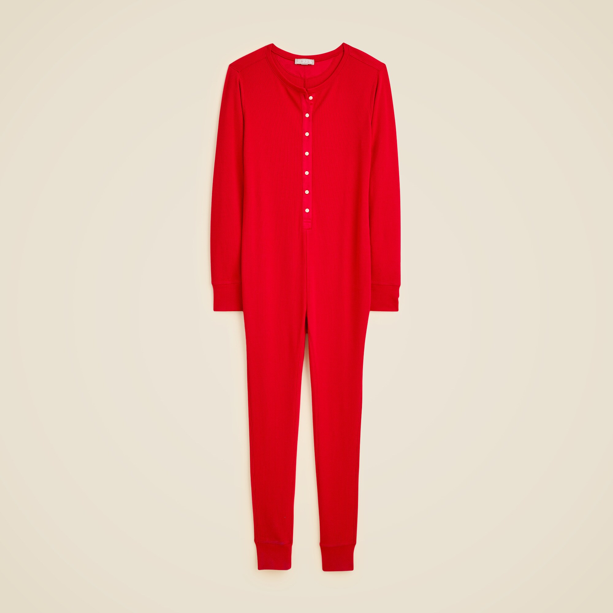 Waffle-knit one-piece