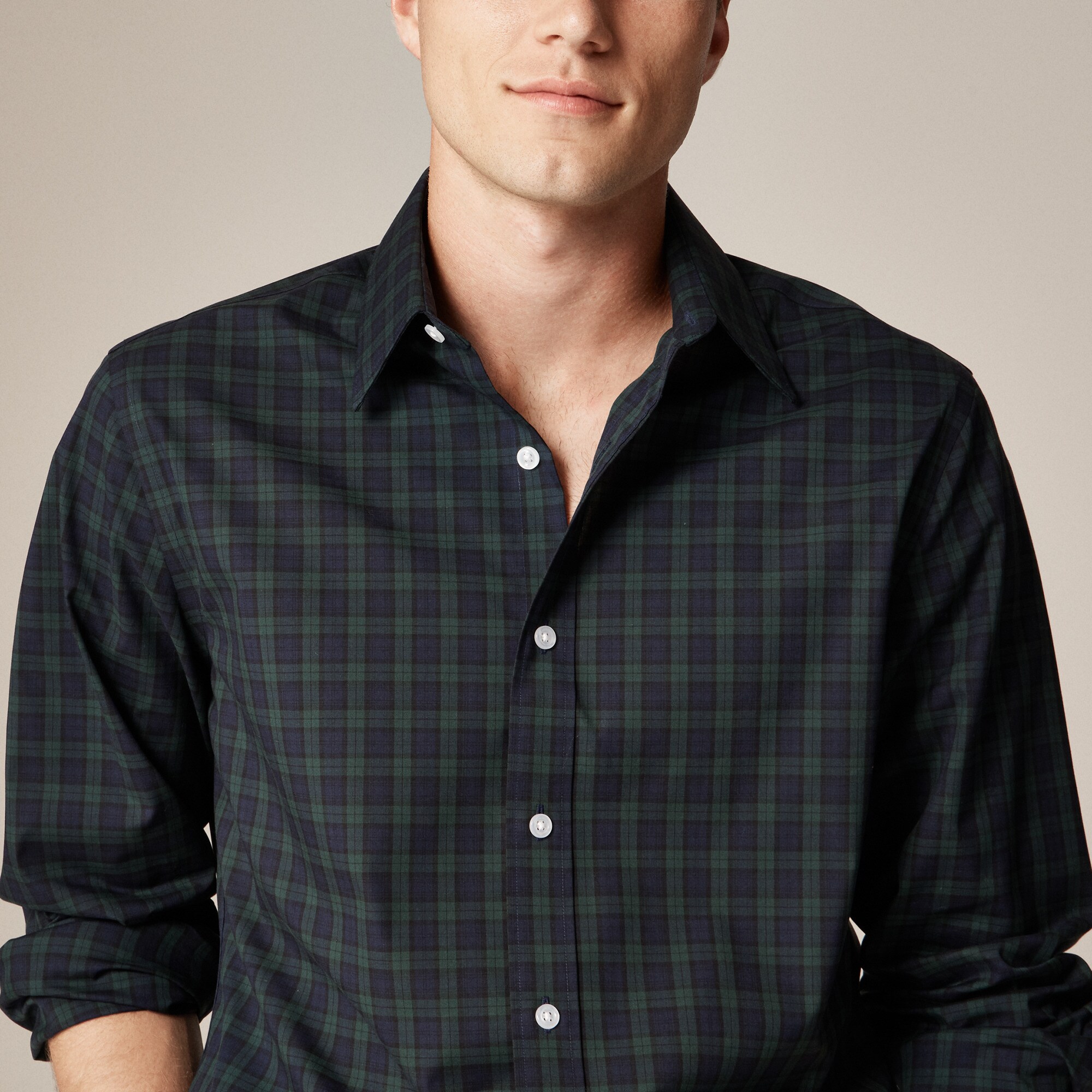 Bowery wrinkle-free dress shirt with point collar - thumbnail 2