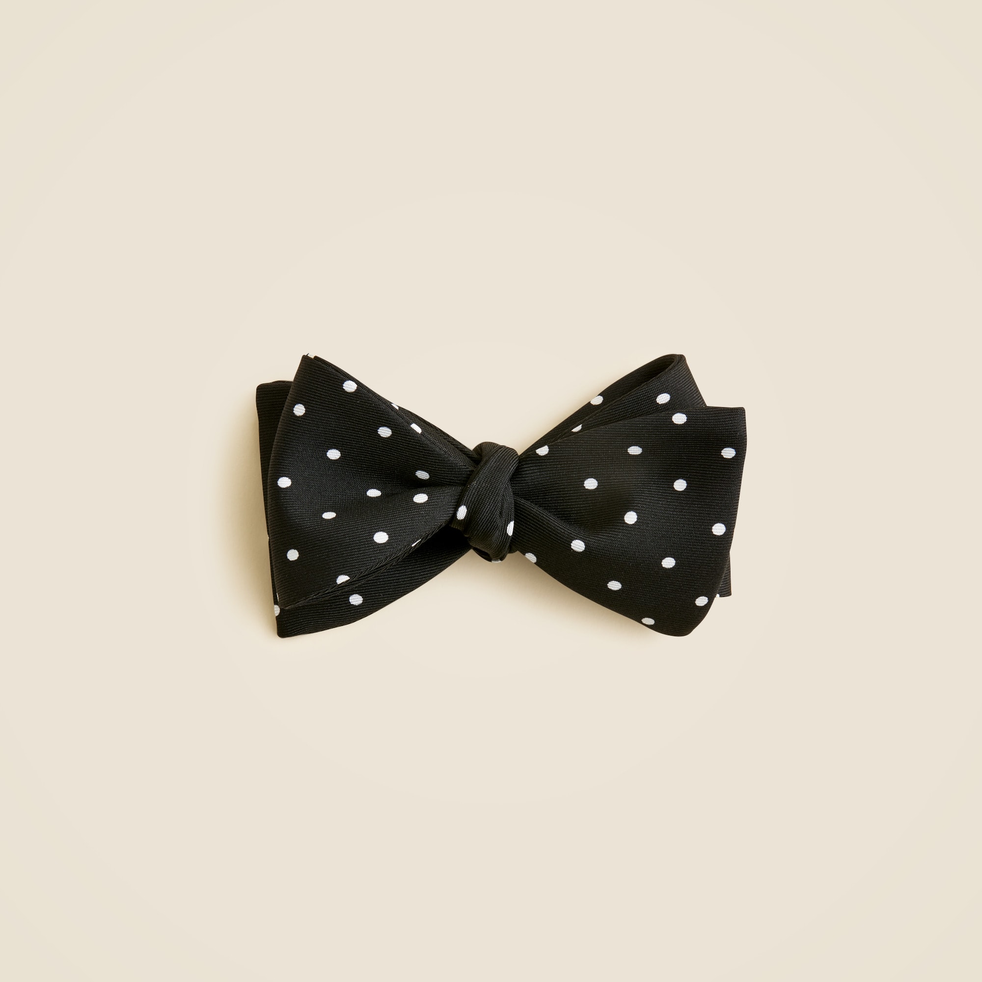 English silk polka-dot bow tie
