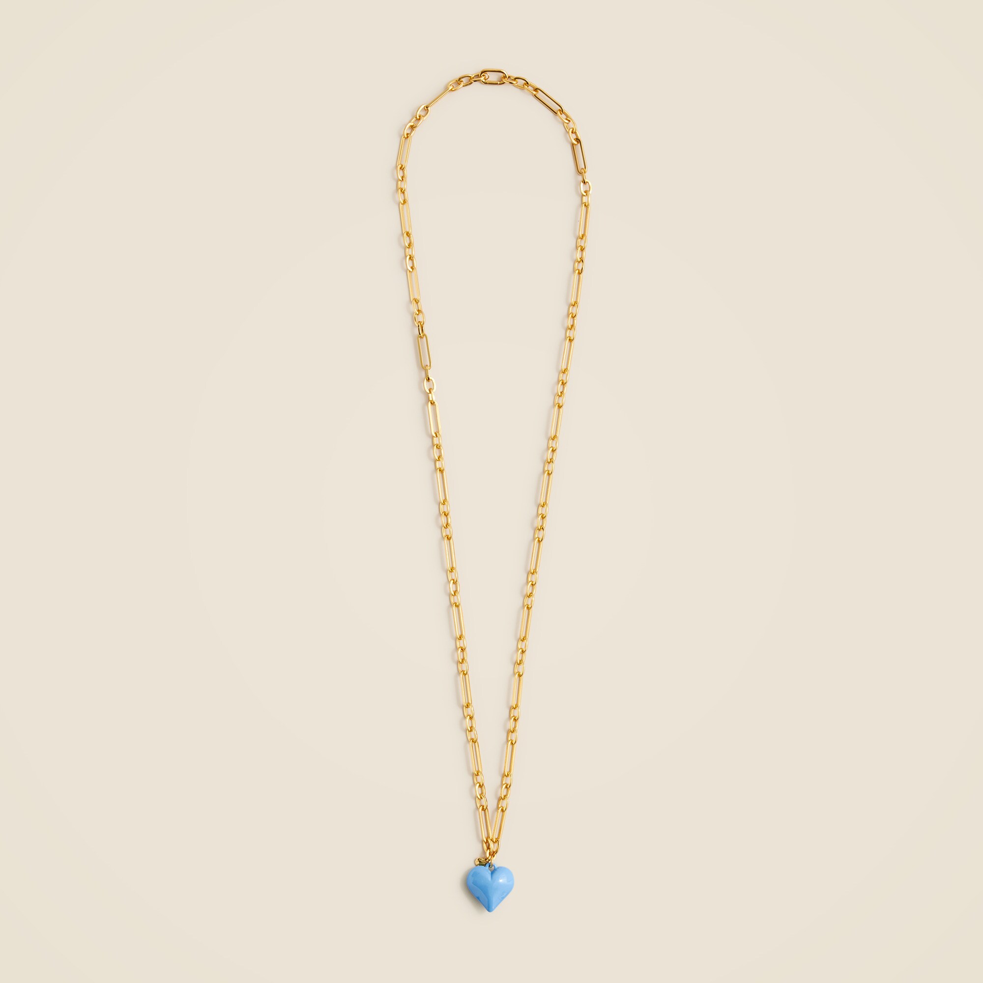  Enamel heart pendant necklace