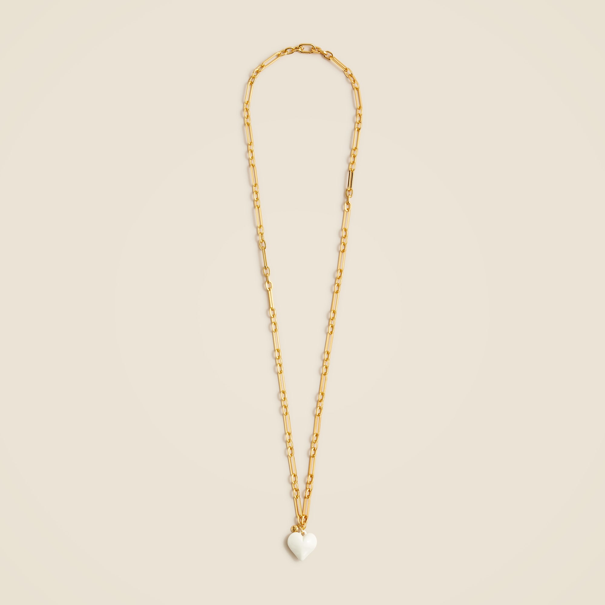 Enamel heart pendant necklace