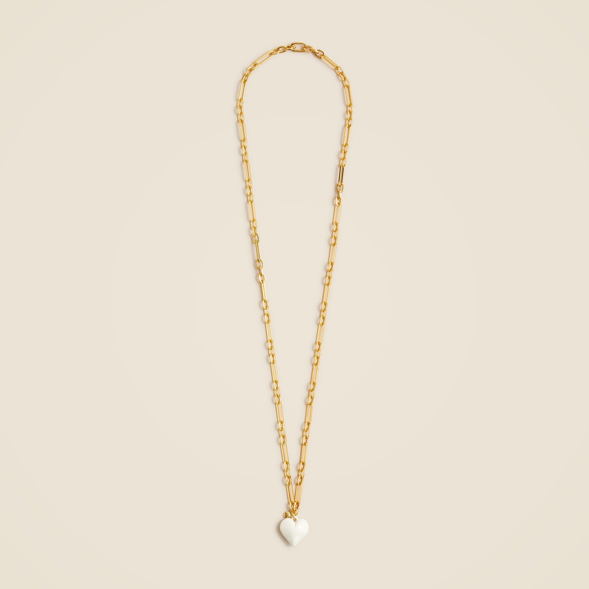 Enamel heart pendant necklace